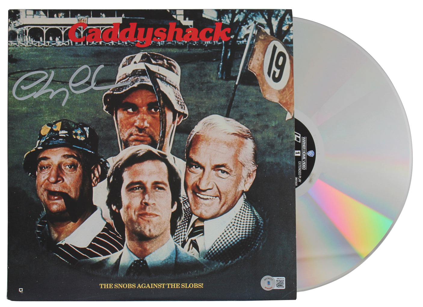 Chevy Chase Authentic Signed Caddyshack Laser Disc Cover w/Disc BAS Wit #WR44151
