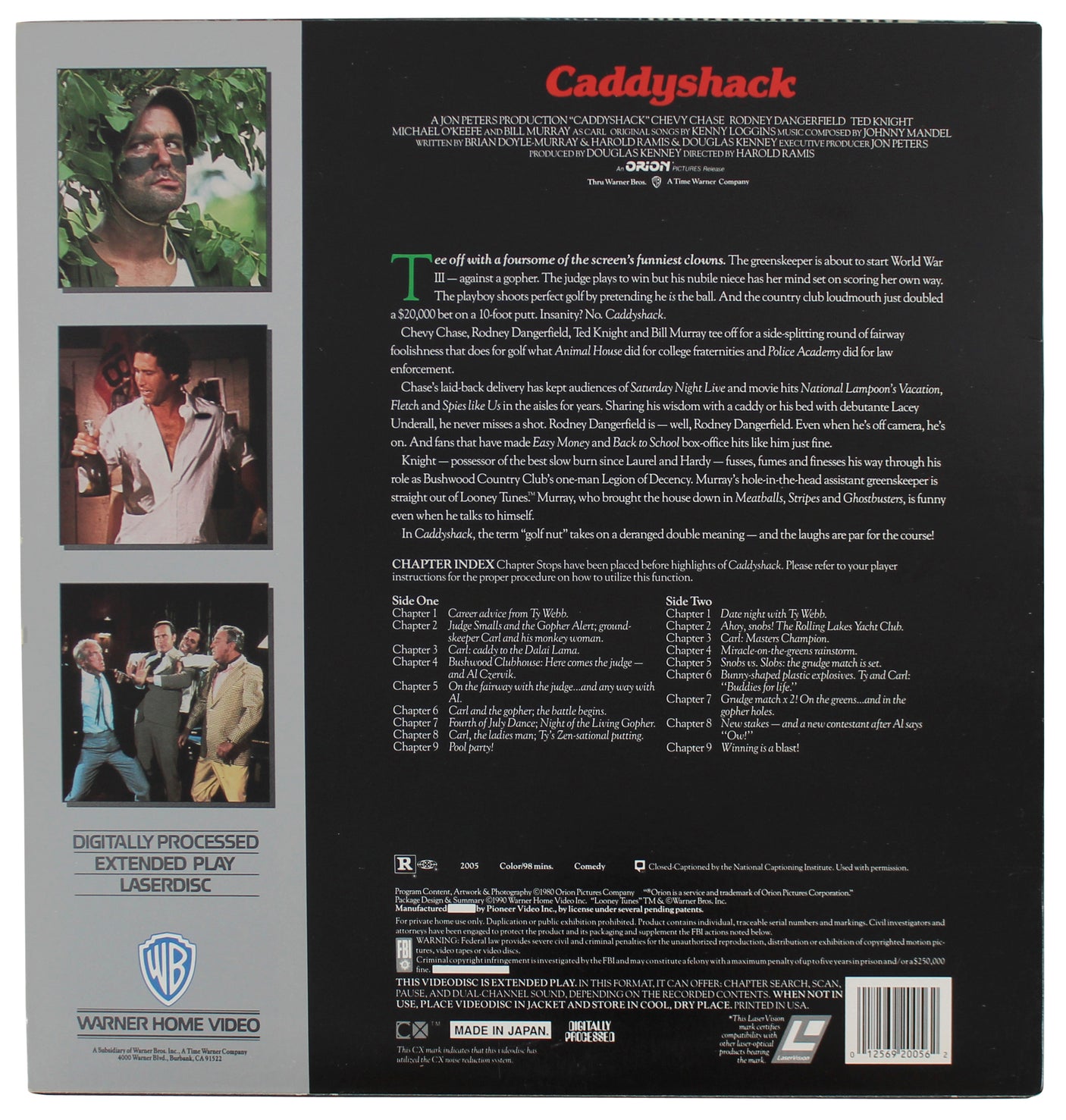 Chevy Chase Authentic Signed Caddyshack Laser Disc Cover w/Disc BAS Wit #WR44151