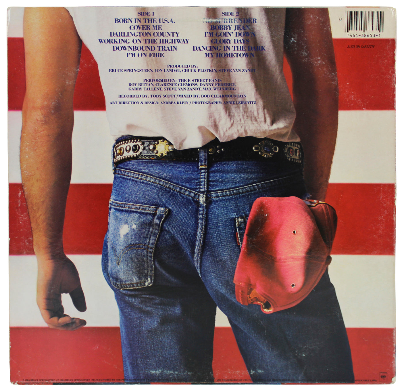 Bruce Springsteen Signed Born In The USA Album Cover Auto Grade 10! BAS #A07104