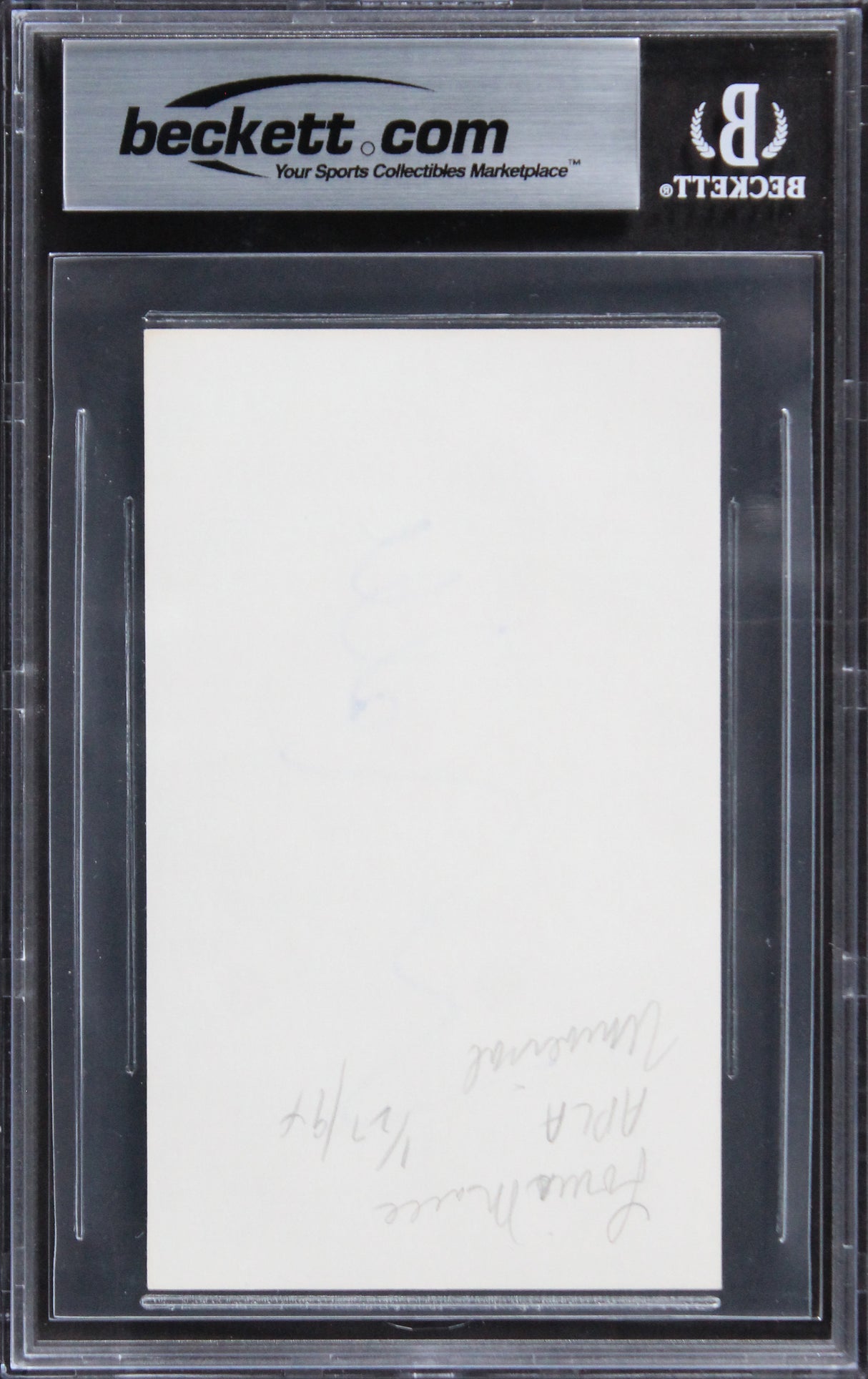 Louis Malle Goodbye, Children Authentic Signed 3x5 Index Card BAS Slabbed 3