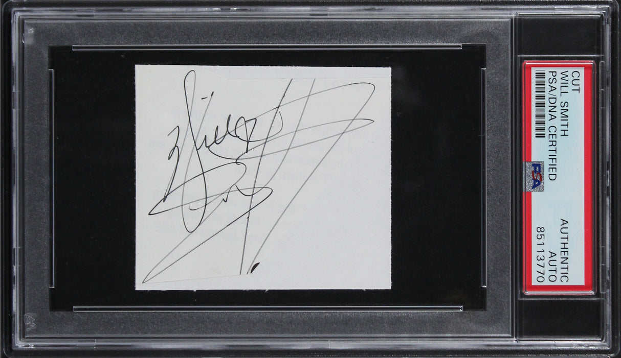 Will Smith Fresh Prince of Bel-Air Authentic Signed 2.75x3 Cut PSA/DNA Slabbed