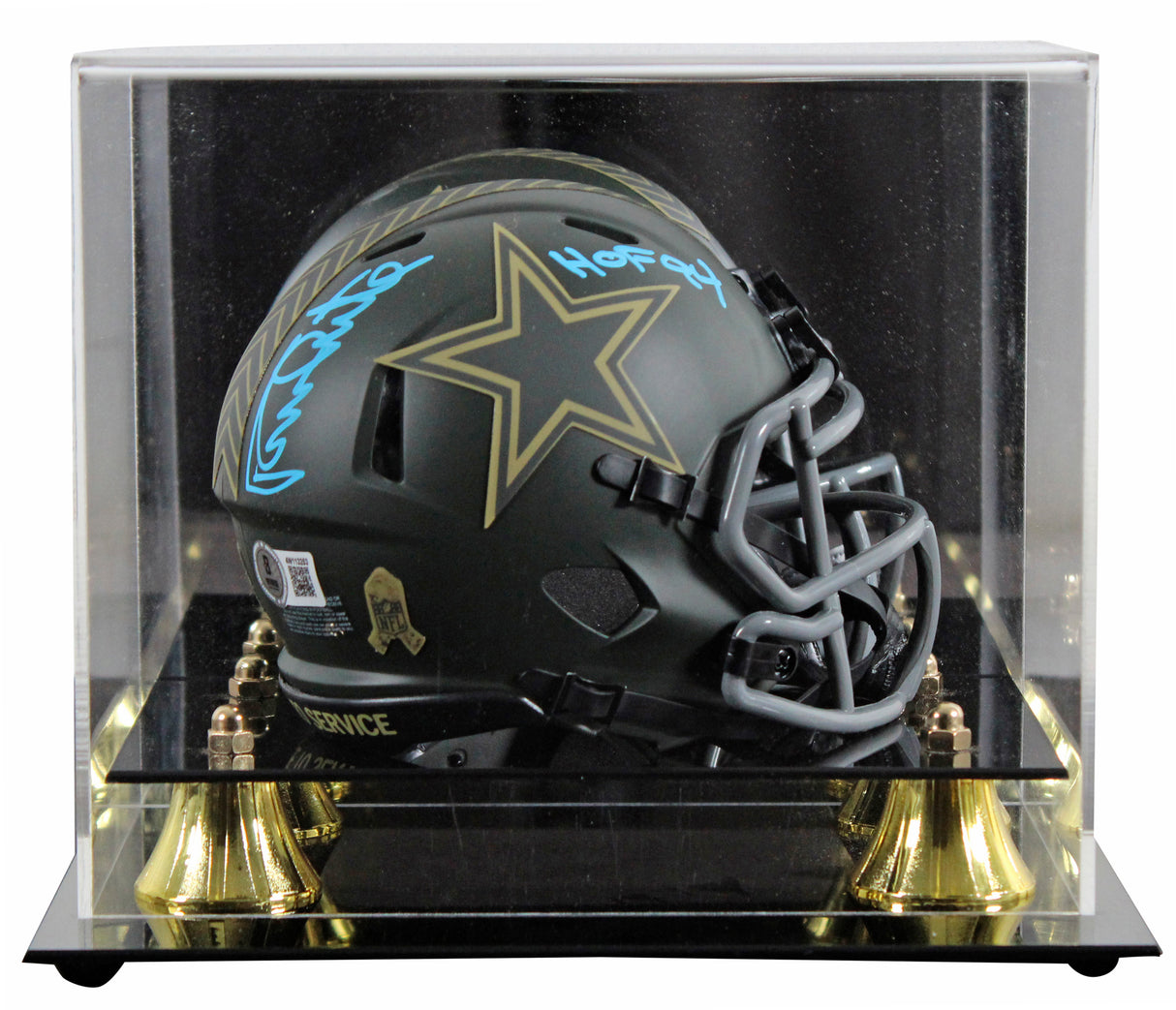 Cowboys Randy White "HOF 94" Signed 2025 STS IV Speed Mini Helmet w/ Case BAS W