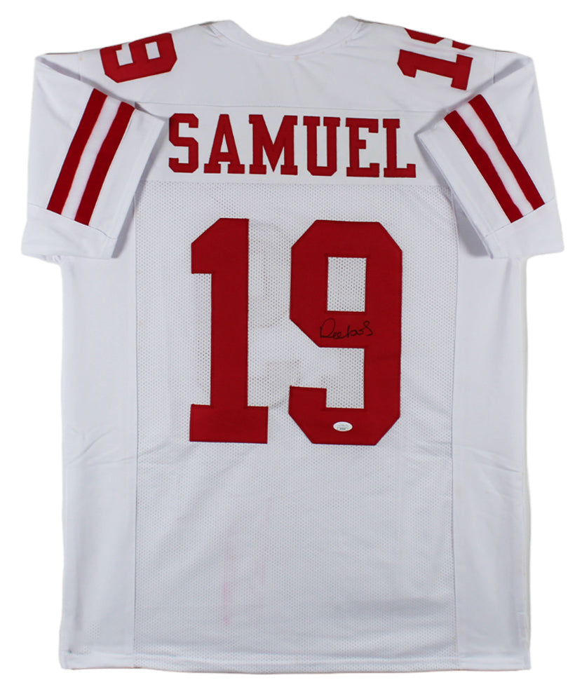 Deebo Samuel Authentic Signed White Pro Style Jersey Autographed JSA 2