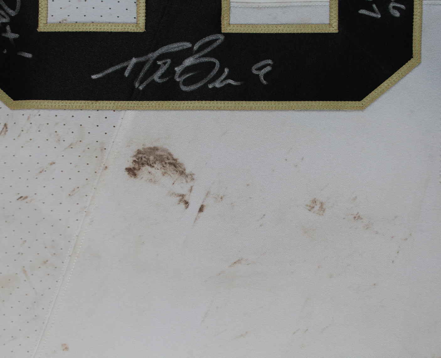 Saints Drew Brees Signed Game Worn 10/22/17 White Nike Jersey Photomatched & PSA