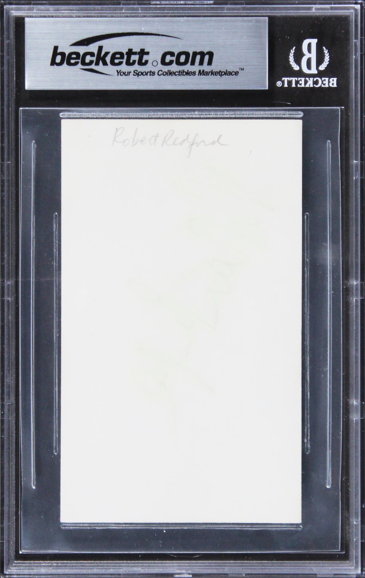 Robert Redford Out of Africa Authentic Signed 3x5 Index Card BAS Slabbed 1