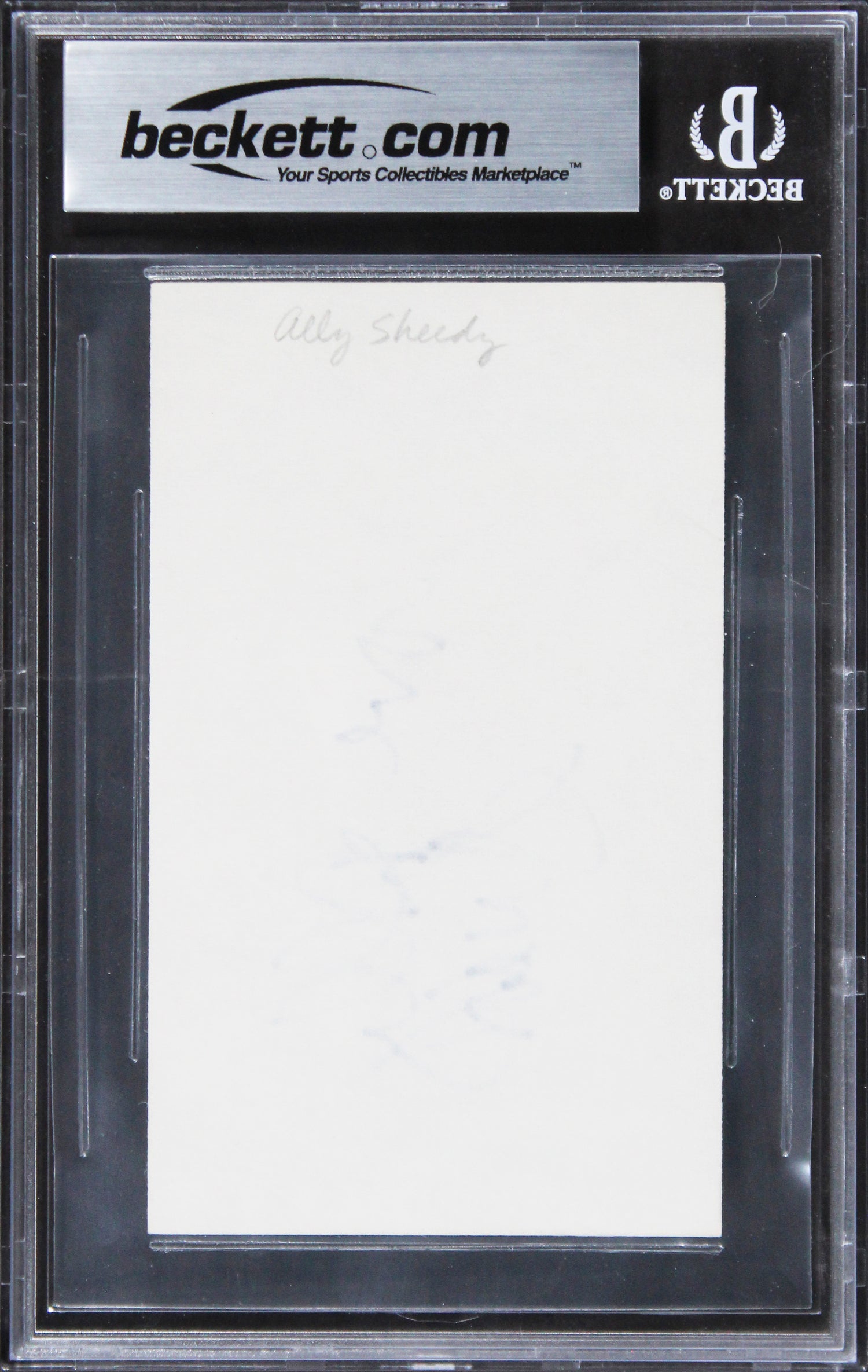 Ally Sheedy The Breakfast Club "Love" Signed 3x5 Index Card BAS Slabbed
