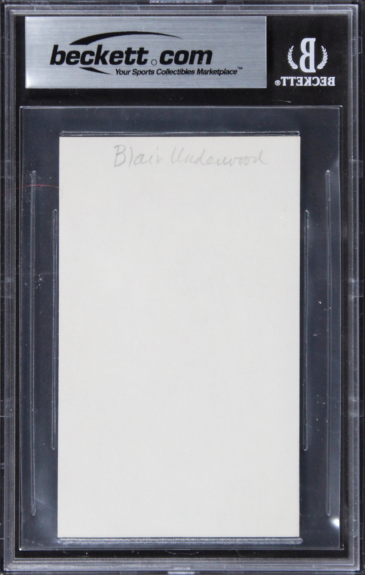 Blair Underwood Deep Impact Authentic Signed 3x5 Index Card BAS Slabbed 2