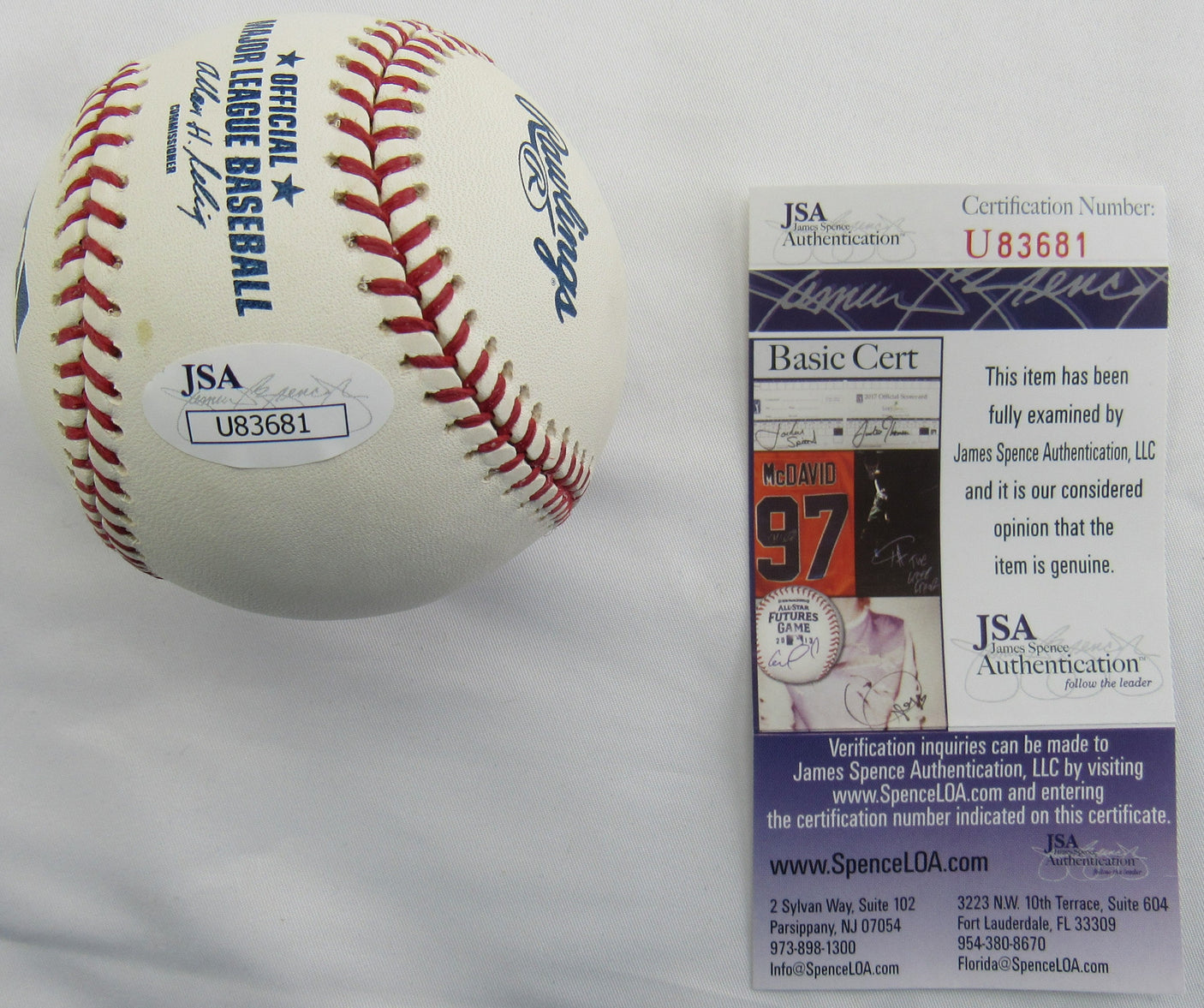 Don Baylor Signed Auto Rawlings Baseball JSA U83681