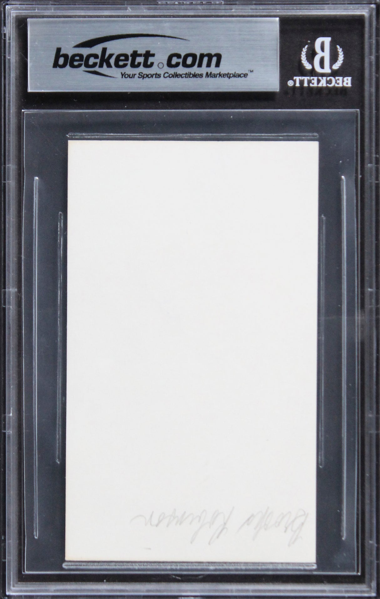 Orioles Brooks Robinson Authentic Signed 3x5 Index Card Autographed BAS Slabbed