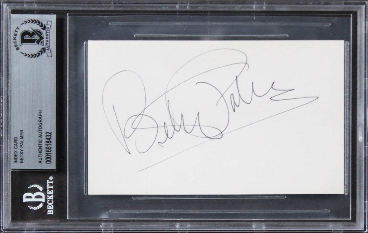 Betsy Palmer Friday The 13th Authentic Signed 3x5 Index Card BAS Slabbed 2