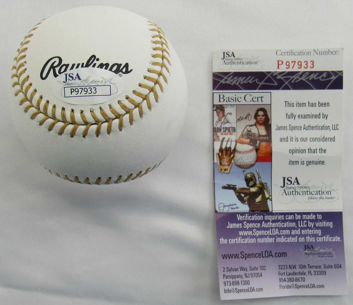 Mike Mussina Signed Auto Rawlings Baseball JSA P97933