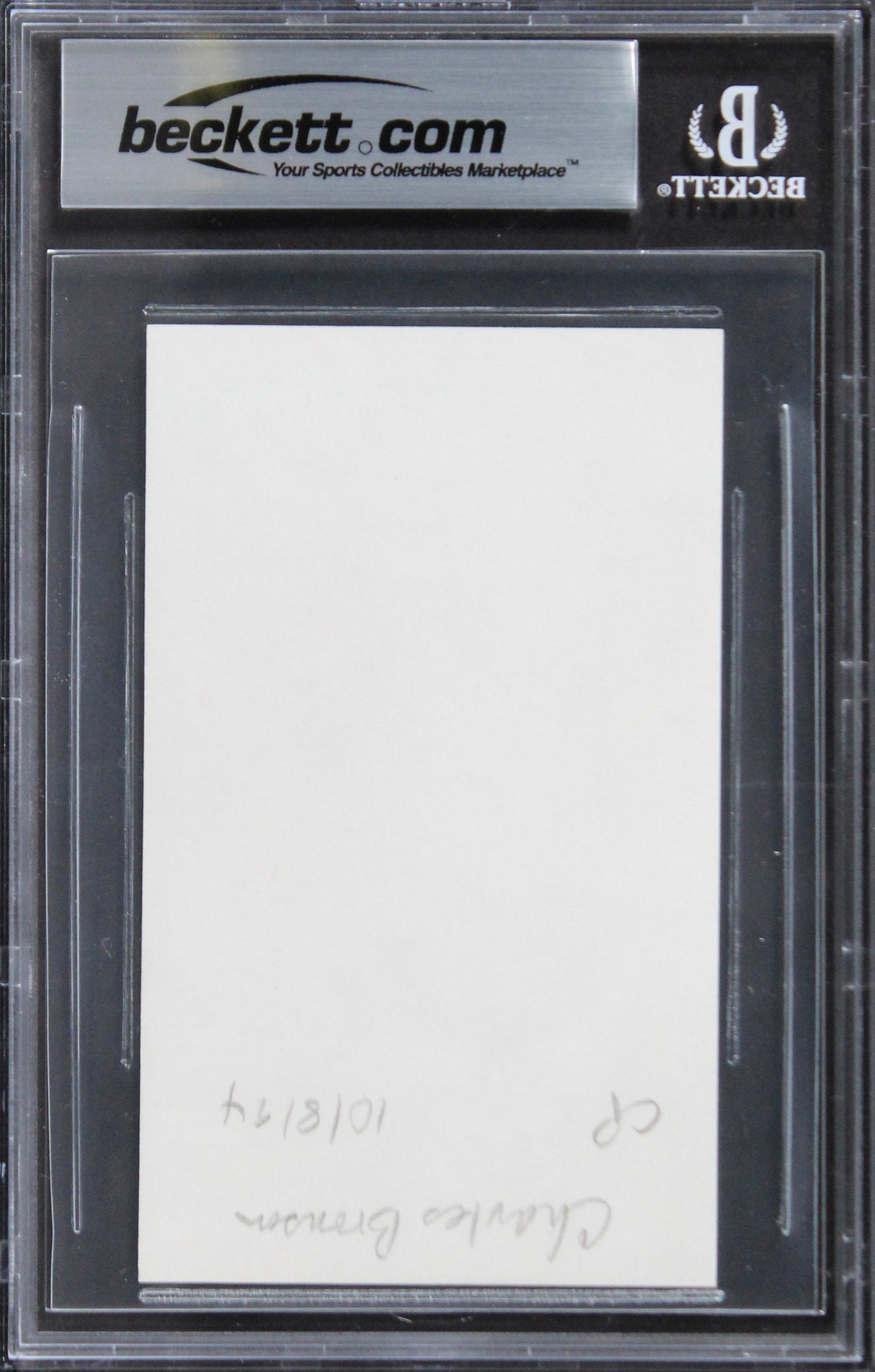Charles Bronson The Great Escape Authentic Signed 3x5 Index Card BAS Slabbed 1