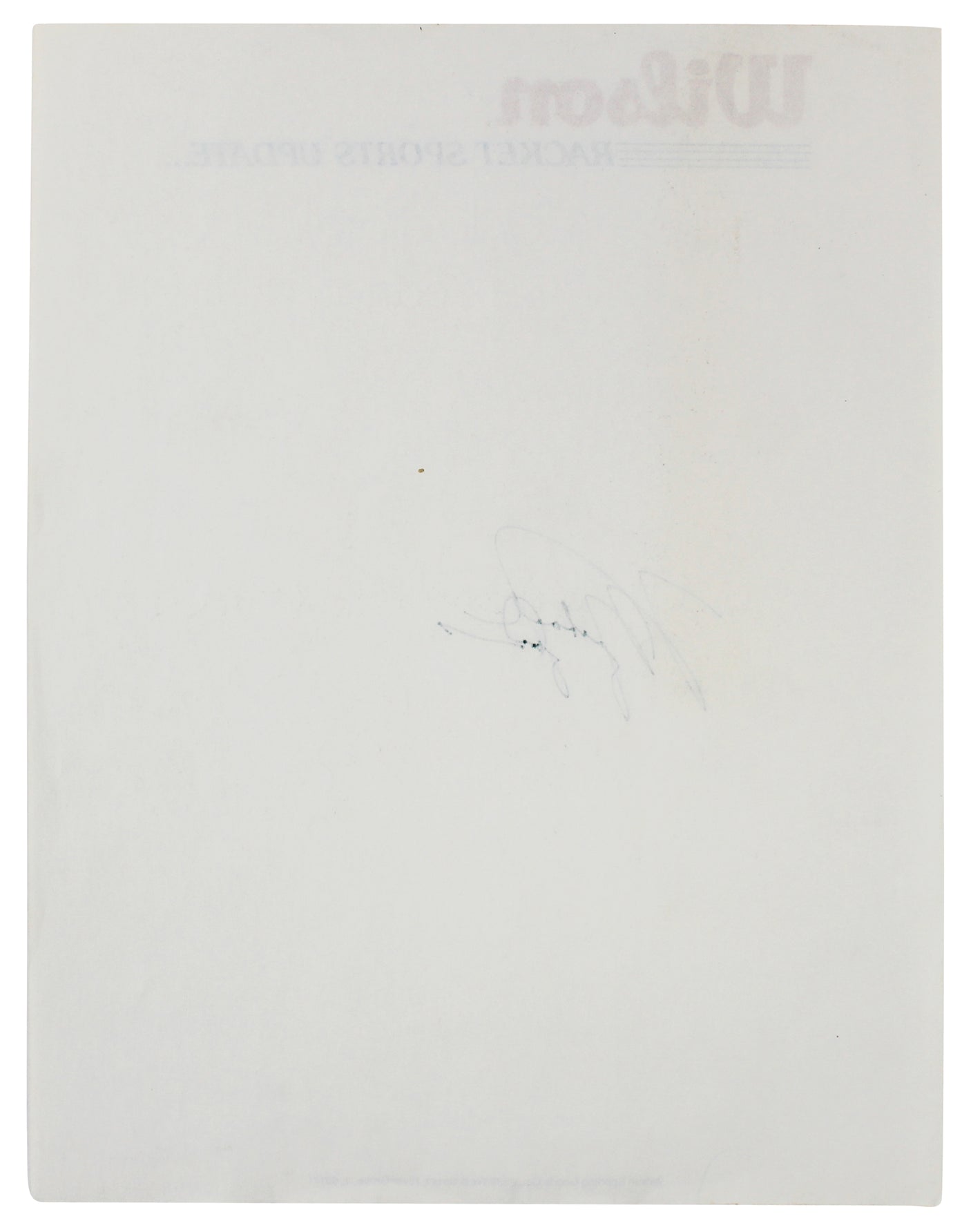 Bulls Michael Jordan Signed 8.5x11 Wilson Racket Sports Letterhead JSA #Z97275