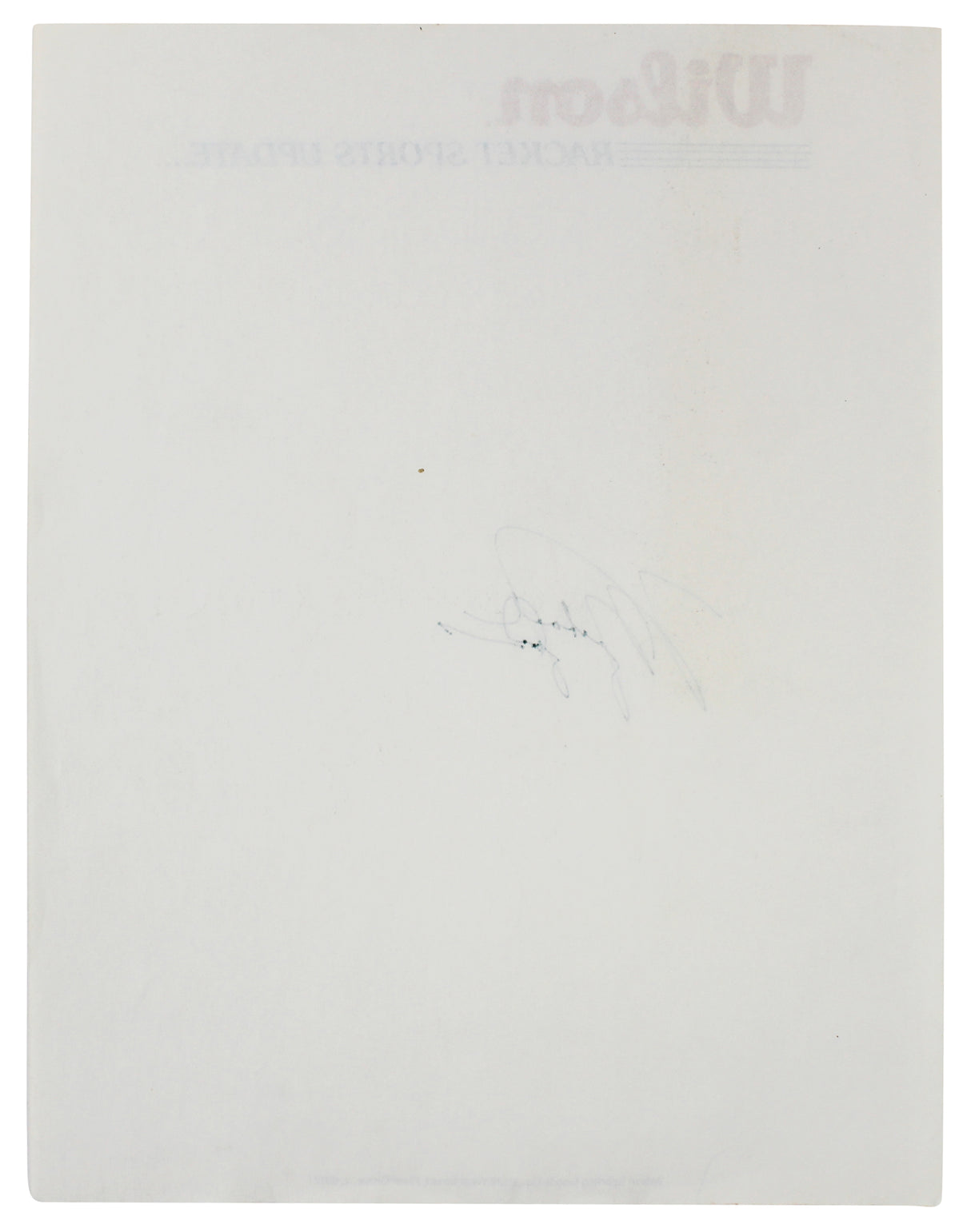 Bulls Michael Jordan Signed 8.5x11 Wilson Racket Sports Letterhead JSA #Z97275