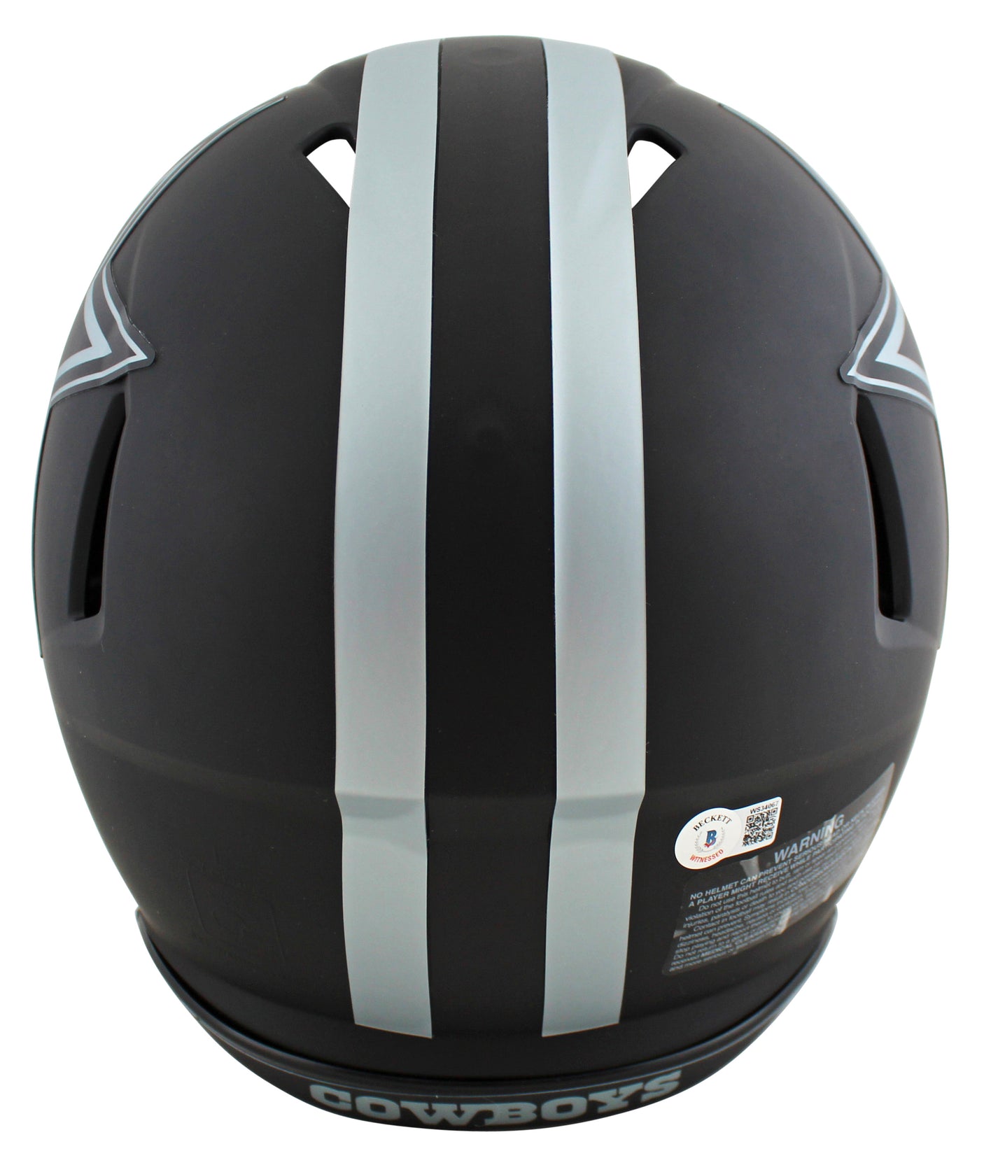 Cowboys Dak Prescott Signed Eclipse F/S Speed Proline Helmet w/ Silver Sig BAS W