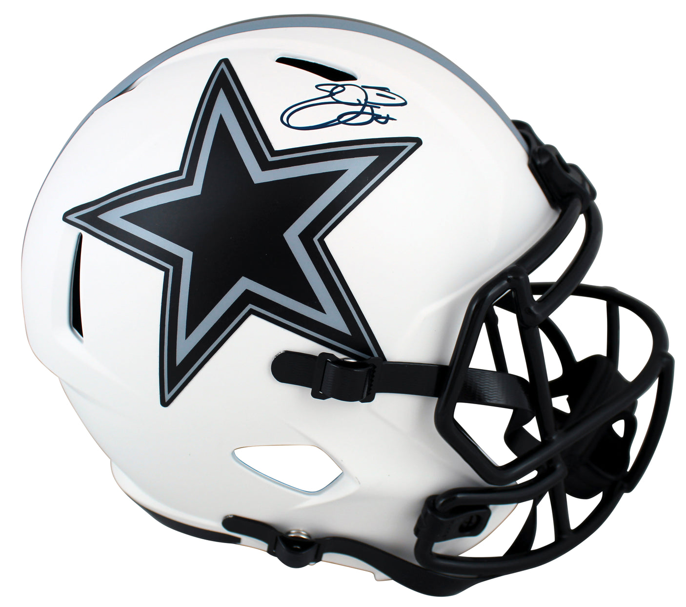Cowboys Emmitt Smith Authentic Signed Lunar Full Size Speed Rep Helmet BAS Wit