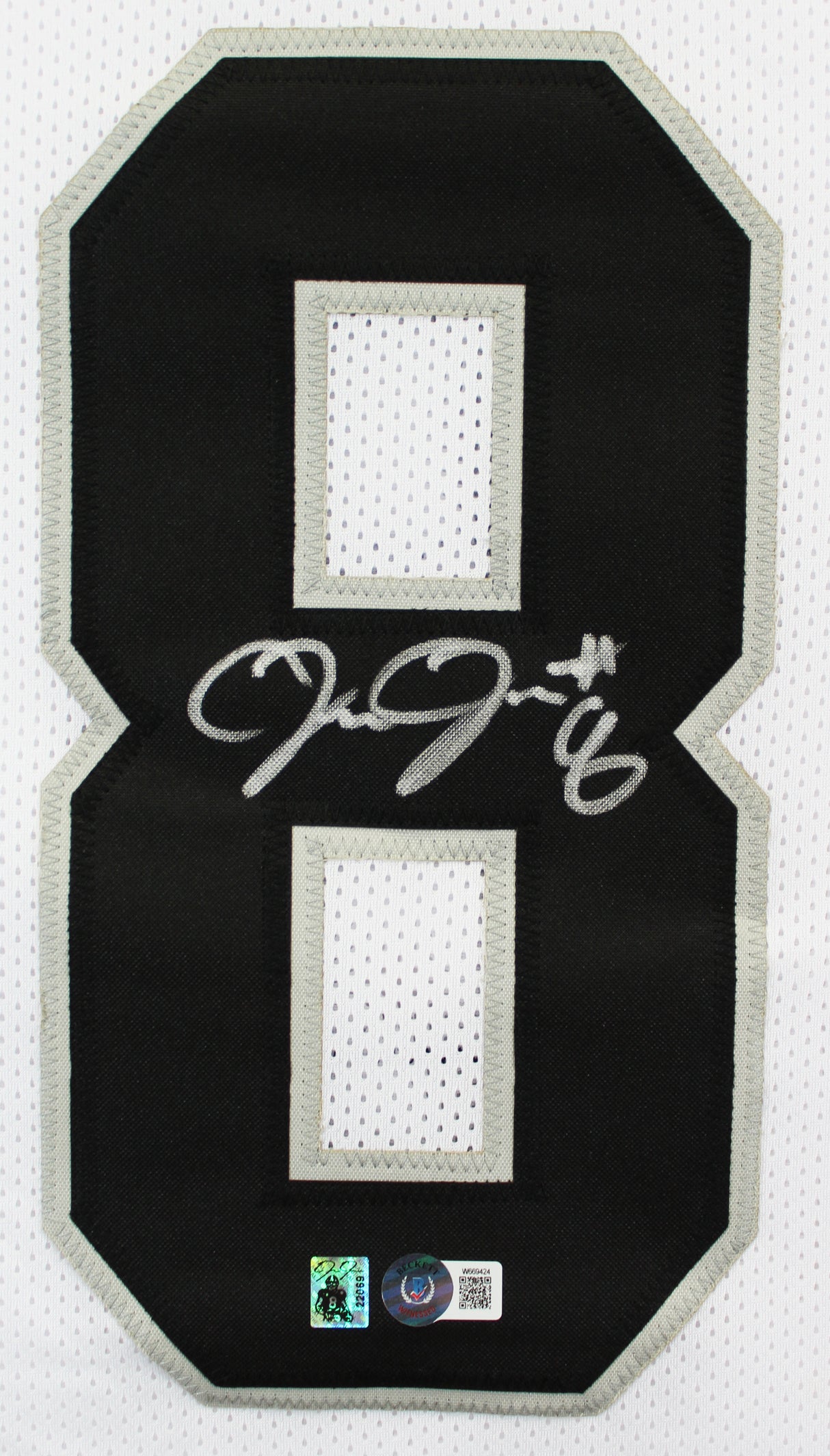 Josh Jacobs Authentic Signed White Pro Style #8 Jersey BAS Witnessed
