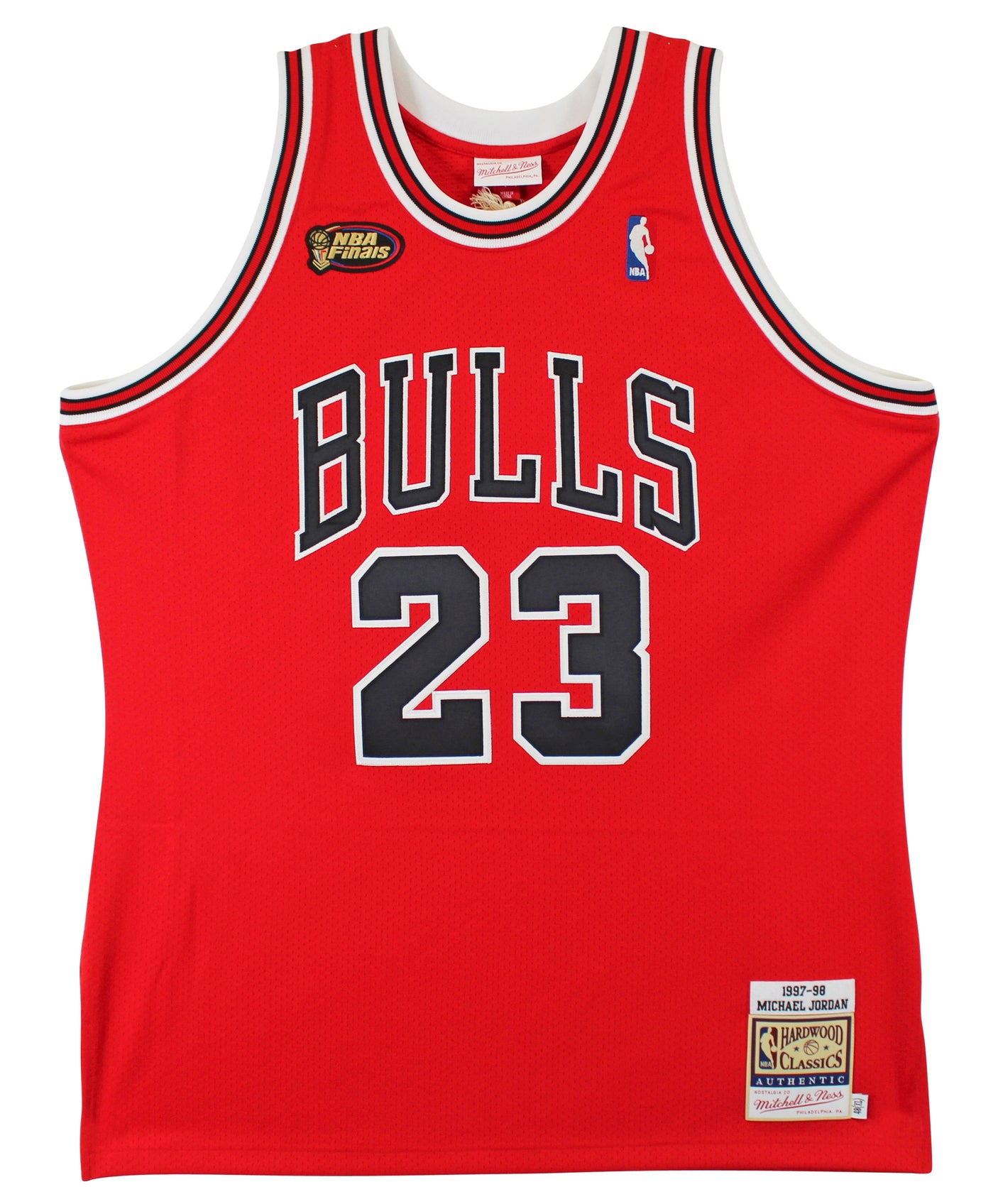 Bulls Michael Jordan Signed 97-98 Red M&N HWC Authentic Jersey UDA #BAJ78459