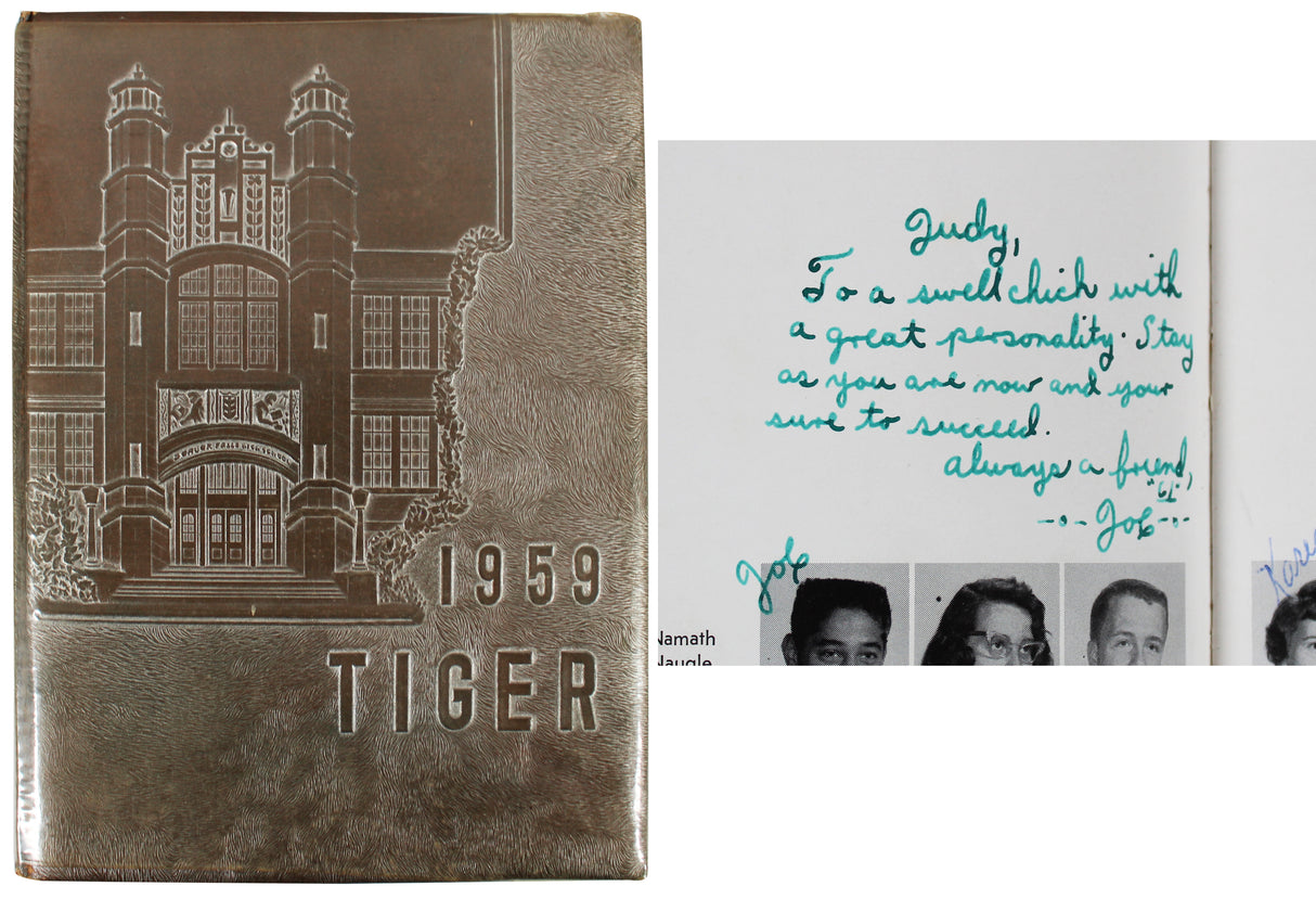 Jets Joe Namath Signed 1959 Beaver Falls High School Year Book PSA/DNA #Z05331