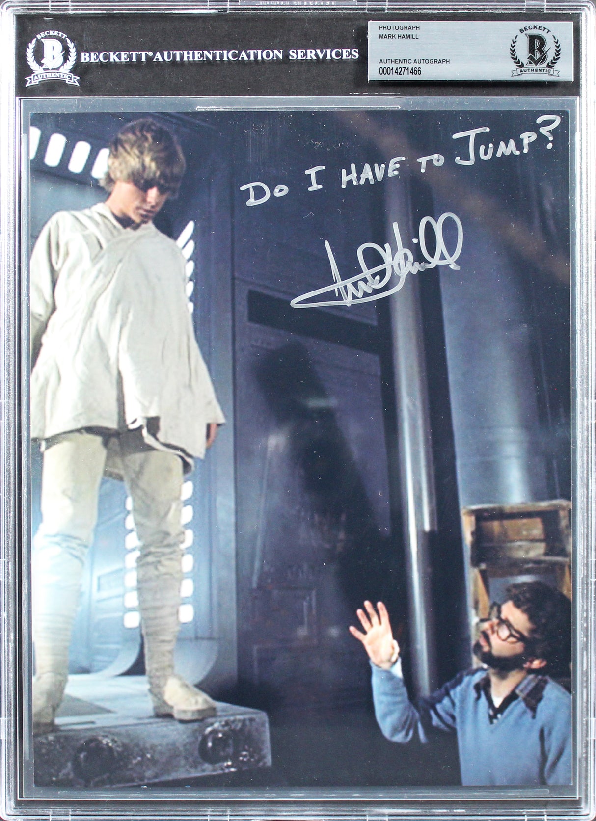 Mark Hamill Star Wars Do I Have To Jump? Authentic Signed 8x10 Photo BAS Slabbed