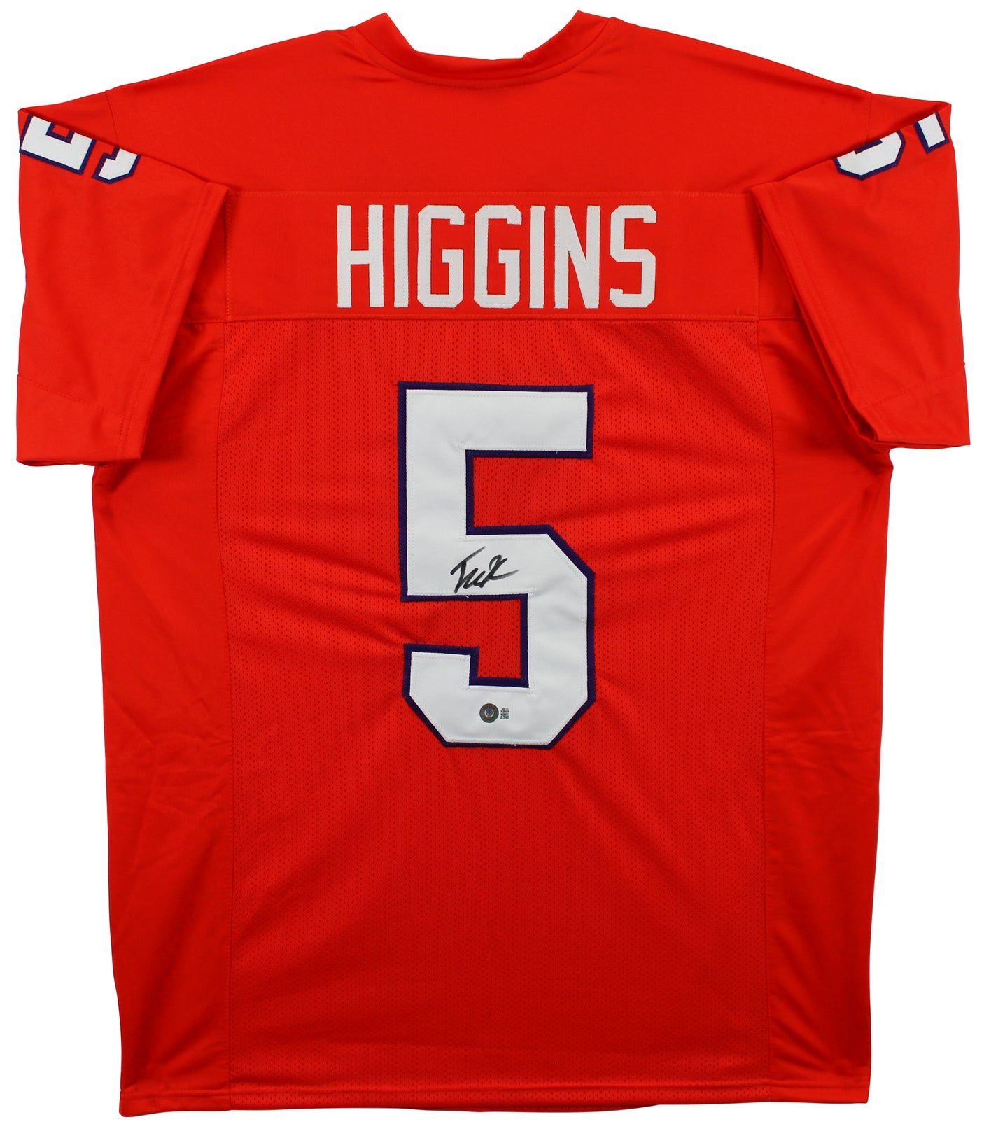 Tee Higgins Authentic Signed Orange Pro Style Jersey Autographed BAS Witnessed