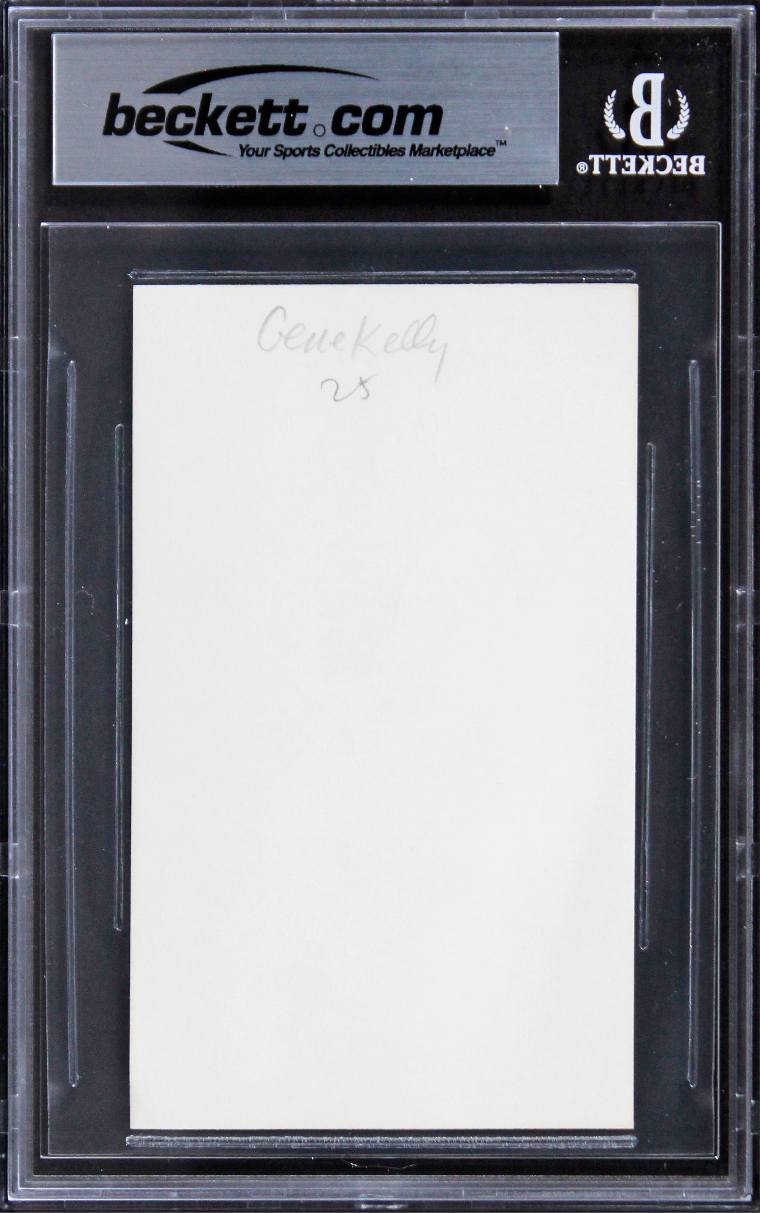 Gene Kelly Singing in the Rain Signed 3x5 Index Card w/ Black Sig BAS Slabbed