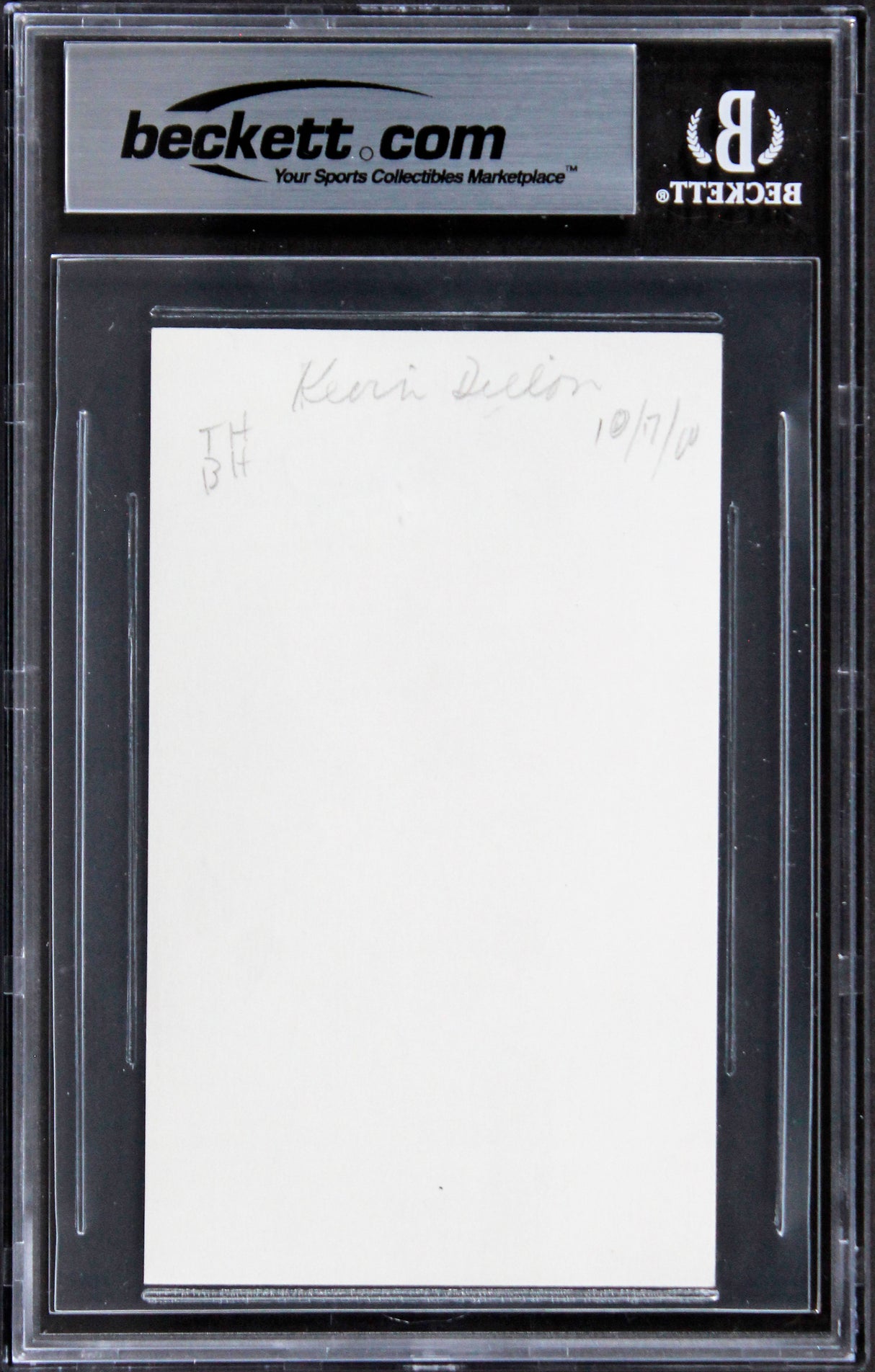 Kevin Dillon Entourage Authentic Signed 3x5 Index Card w/ Blue Sig BAS Slabbed 2