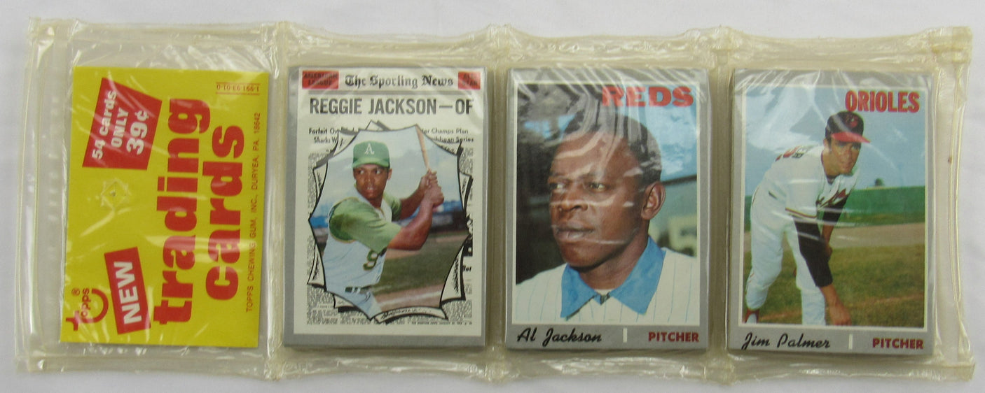 1970 Topps Baseball Card Rack Pack - Reggie Jackson AS / Jim Palmer - Read Notes