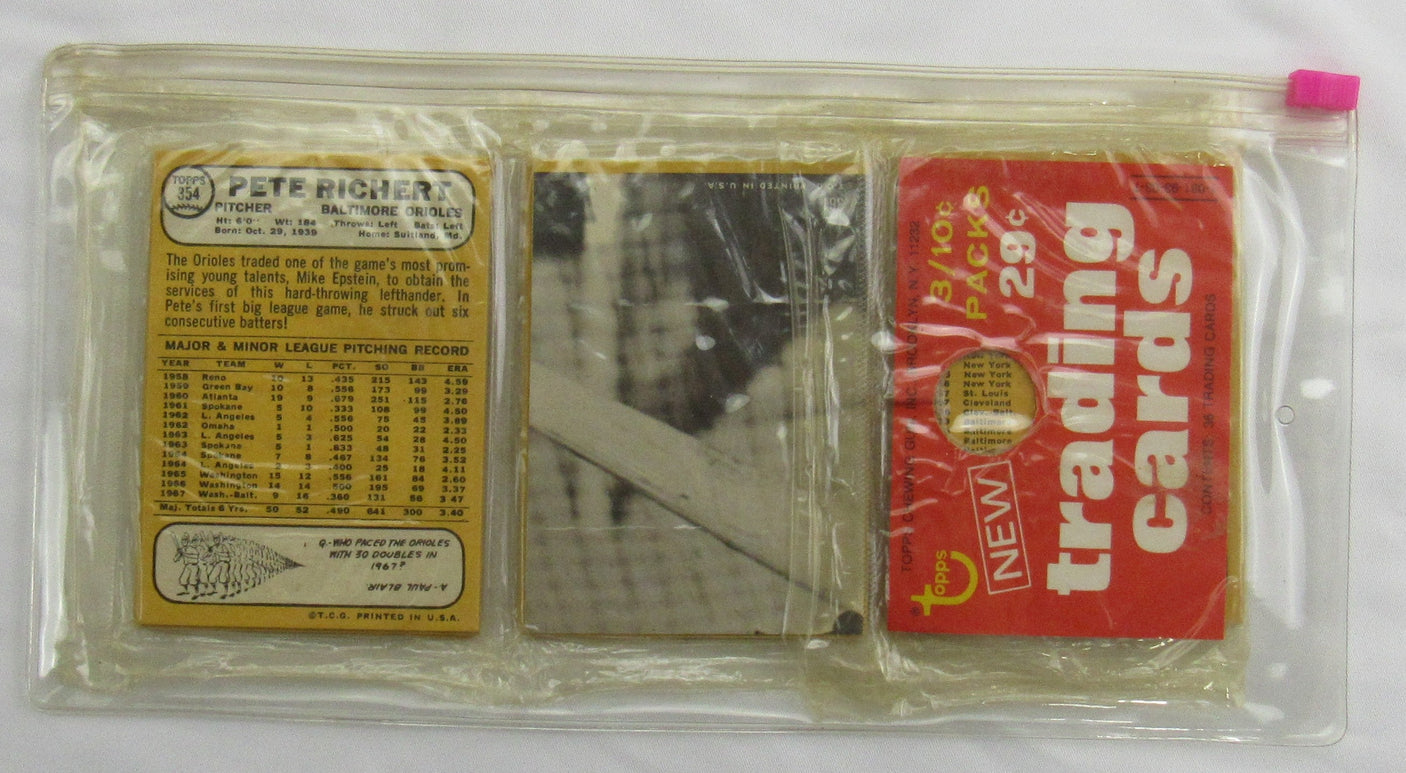 1968 Topps Baseball Card Rack Pack - w/Willie McCovey and Orlando Cepeda on top - Read Notes