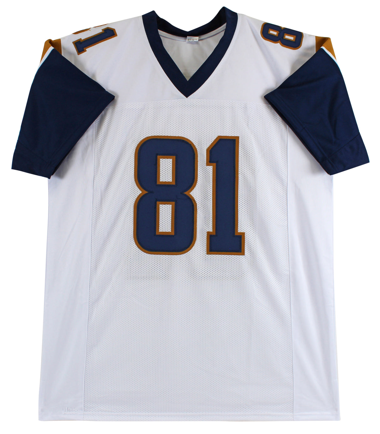 Torry Holt Authentic Signed White Pro Style Jersey Autographed BAS Witnessed