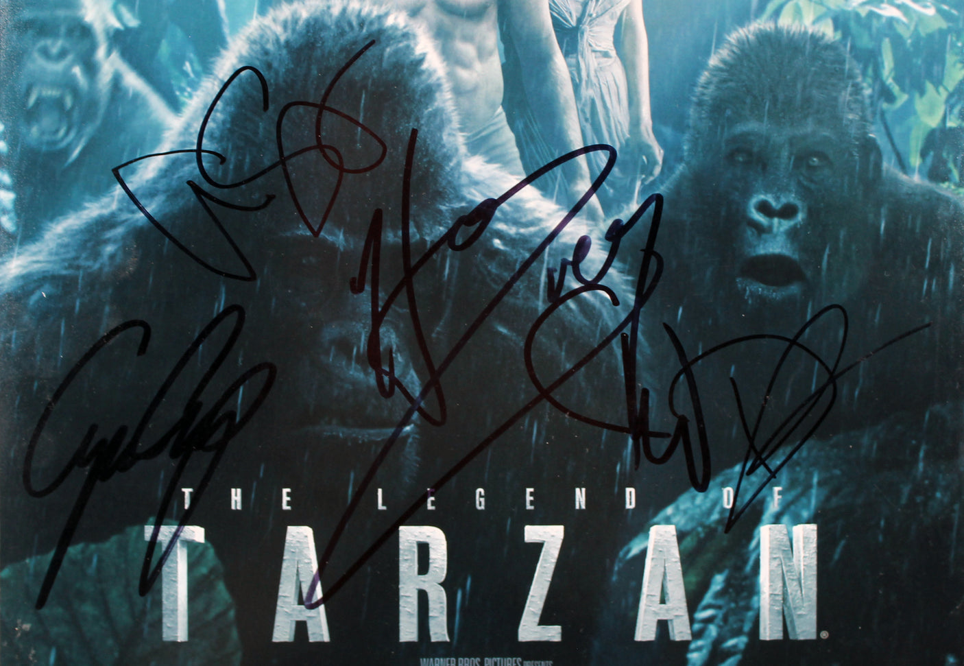 The Legend of Tarzan (5) Skarsgard, Waltz, Crump, +2 Signed 12x18 Photo BAS