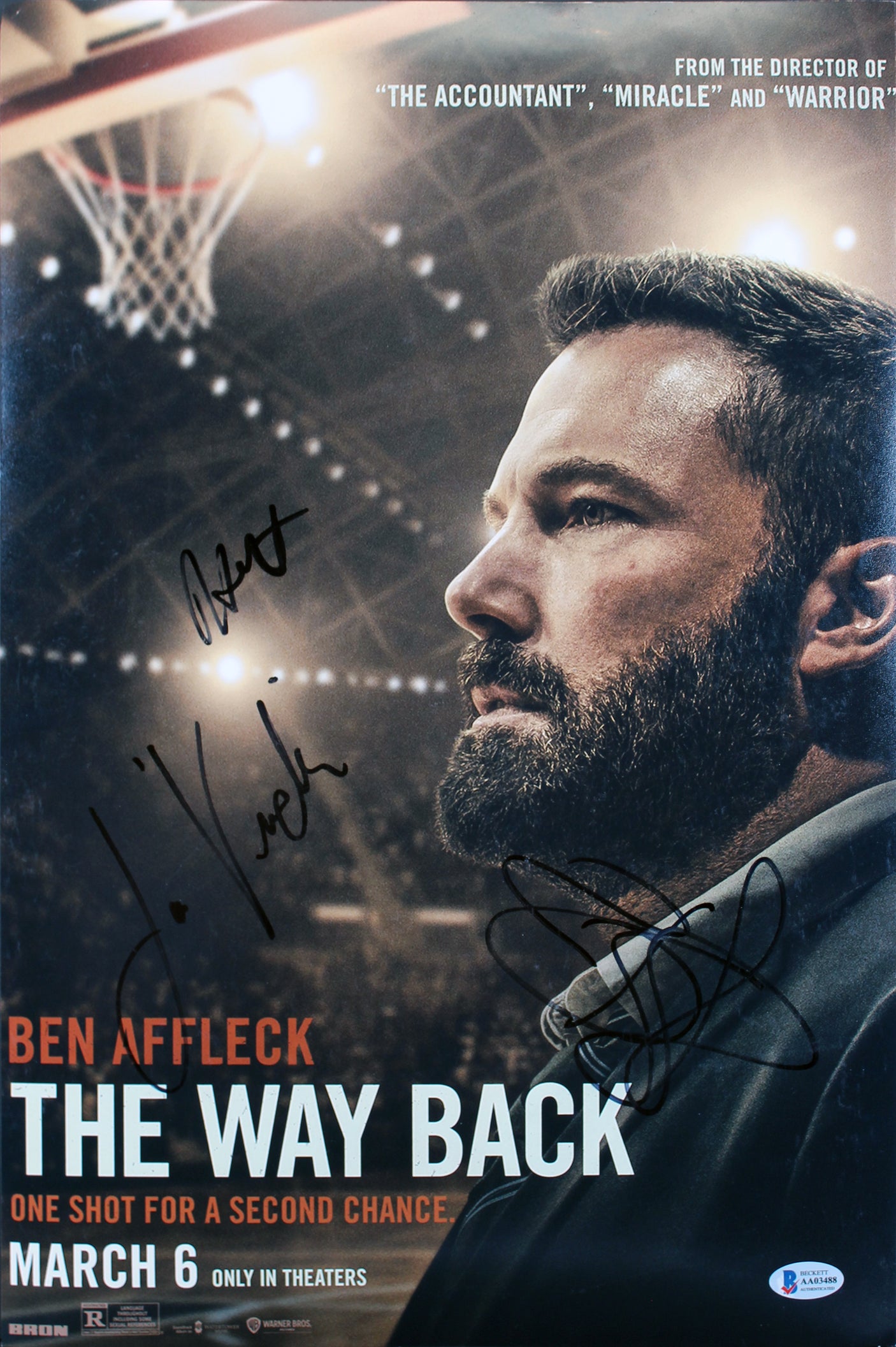 The Way Back (3) DaVinchi, McArthur & 1 More Signed 12x18 Photo BAS #AA03488