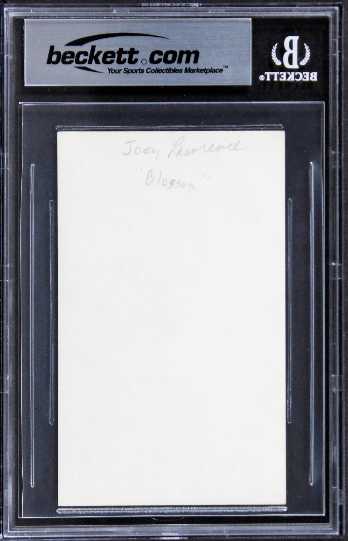 Joey Lawrence Blossom "Best Wishes" Authentic Signed 3x5 Index Card BAS Slabbed