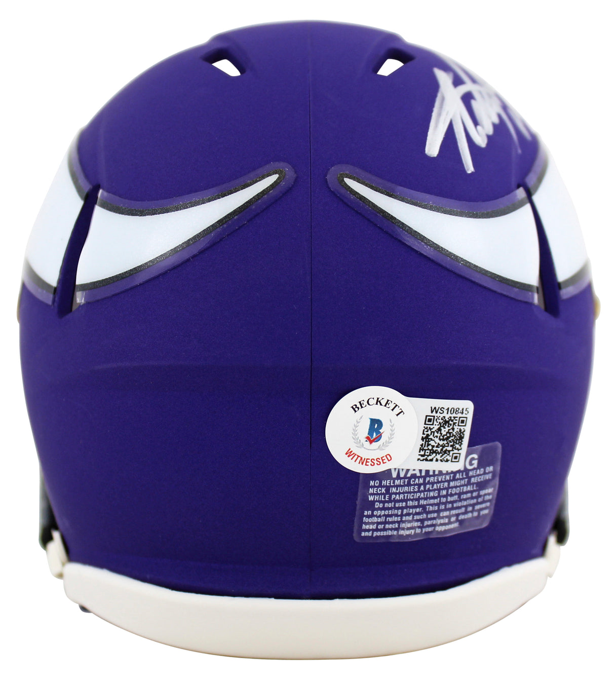 Vikings Adrian Peterson Authentic Signed Mini Helmet W/ Case BAS Witness