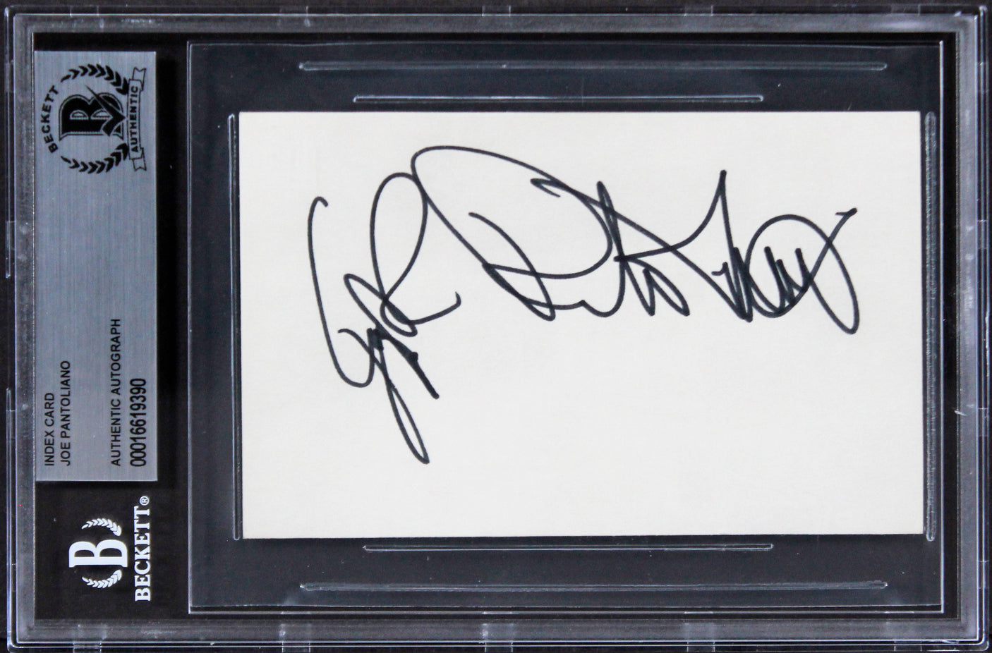 Joe Pantoliano The Matrix Authentic Signed 3x5 Index Card BAS Slabbed