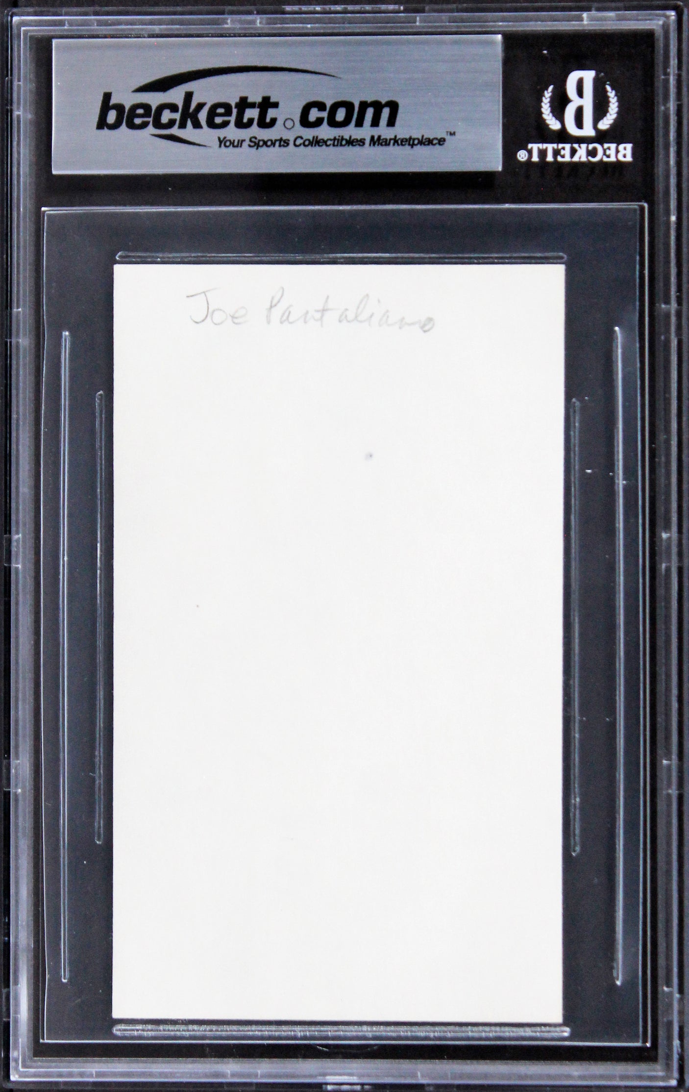 Joe Pantoliano The Matrix Authentic Signed 3x5 Index Card BAS Slabbed