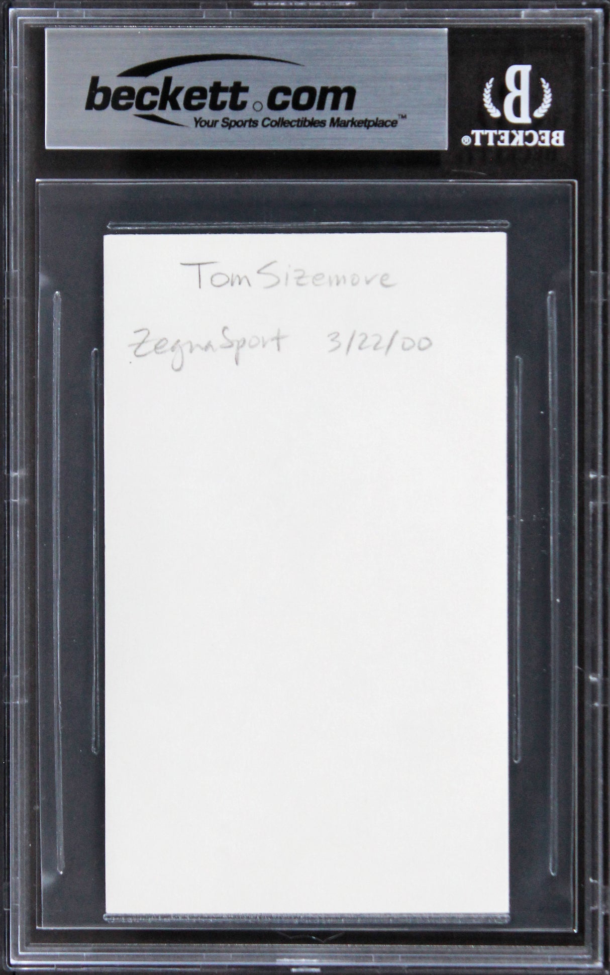 Tom Sizemore Saving Private Ryan Authentic Signed 3x5 Index Card BAS Slabbed 2