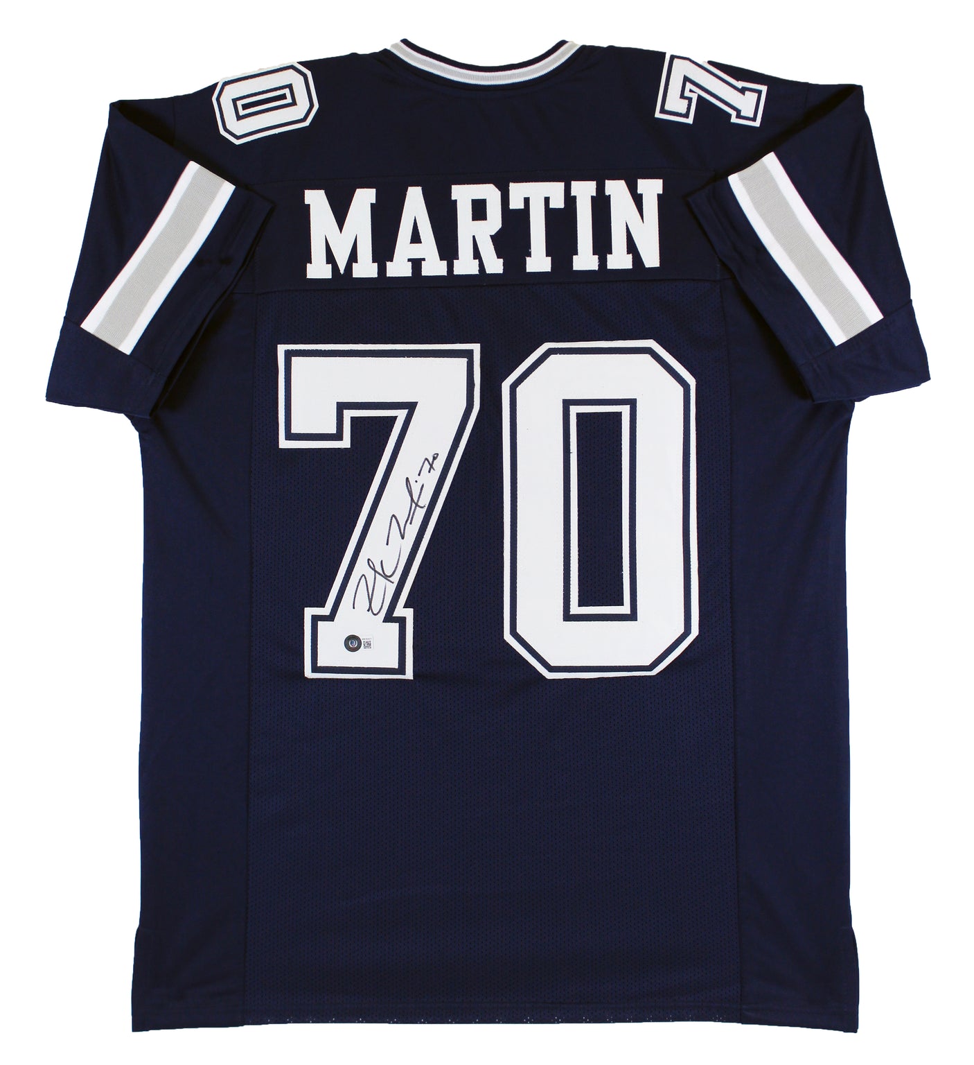 Zack Martin Authentic Signed Navy Blue Pro Style Jersey Autographed BAS Witness