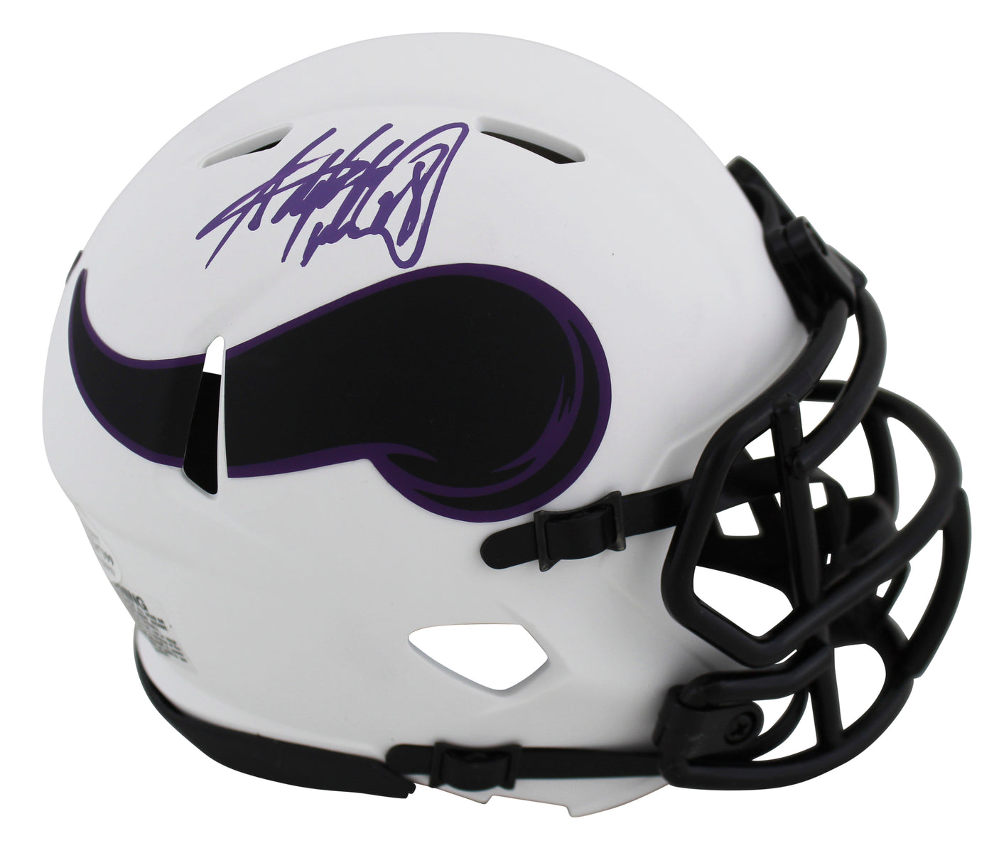 Vikings Adrian Peterson Authentic Signed Lunar Speed Mini Helmet BAS Witnessed
