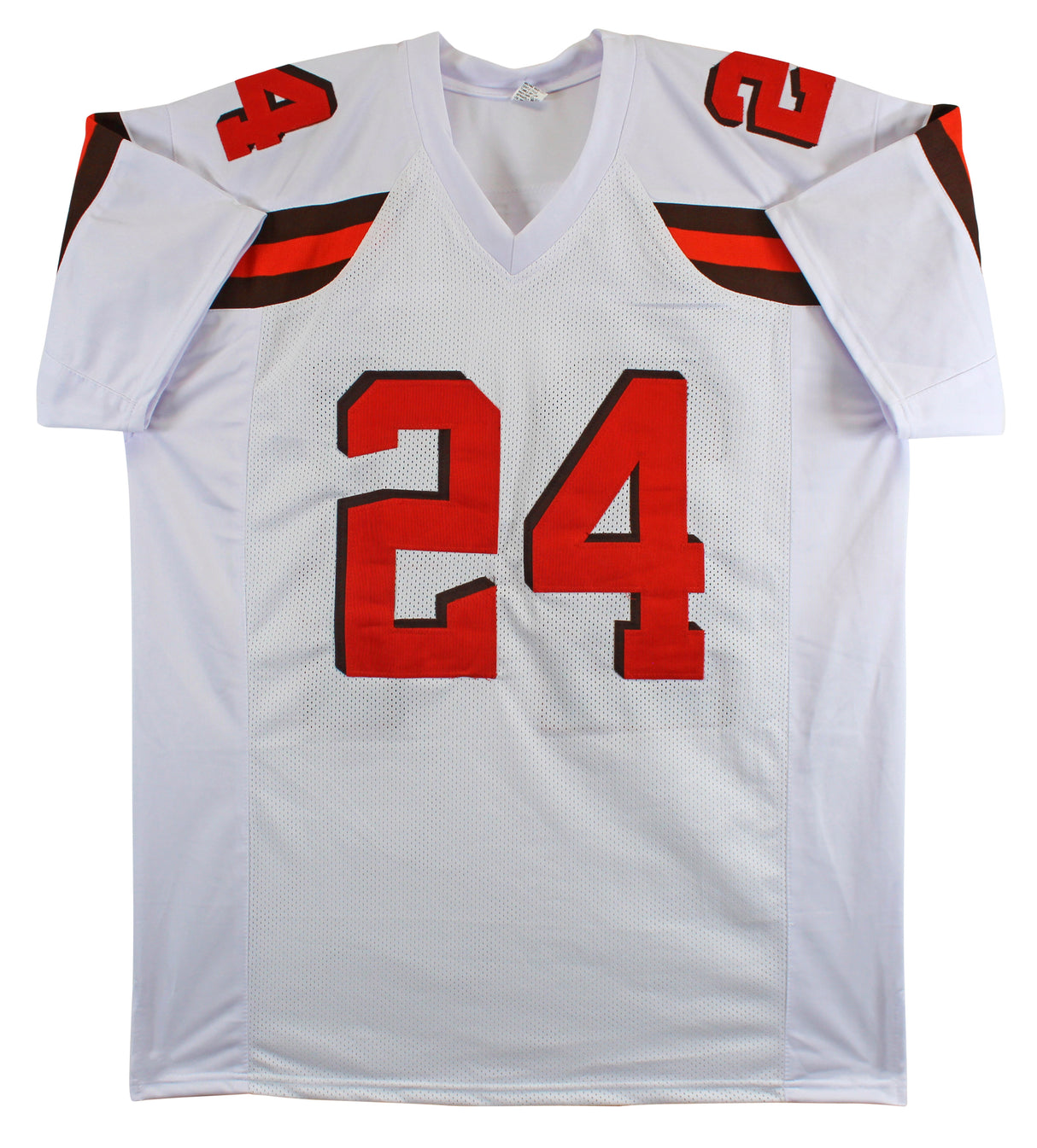 Nick Chubb Authentic Signed White Pro Style Jersey Autographed BAS Witnessed