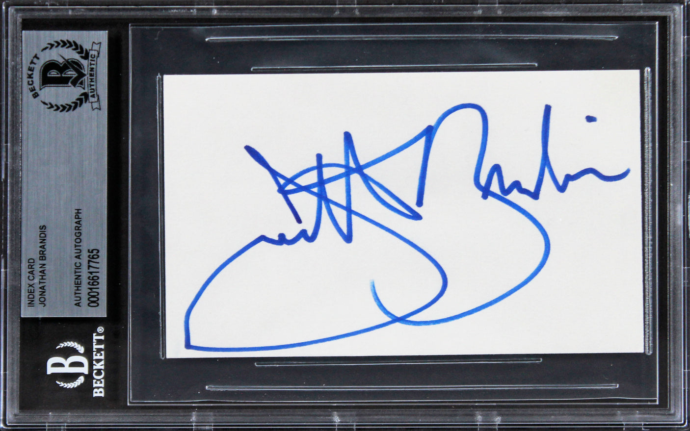 Jonathan Brandis The Neverending Story II Signed 3x5 Index Card BAS Slabbed 3