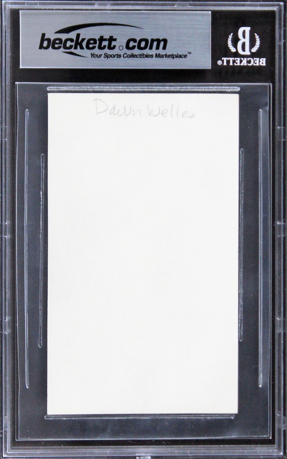 Dawn Wells Gilligan's Island Authentic Signed 3x5 Index Card BAS Slabbed 1