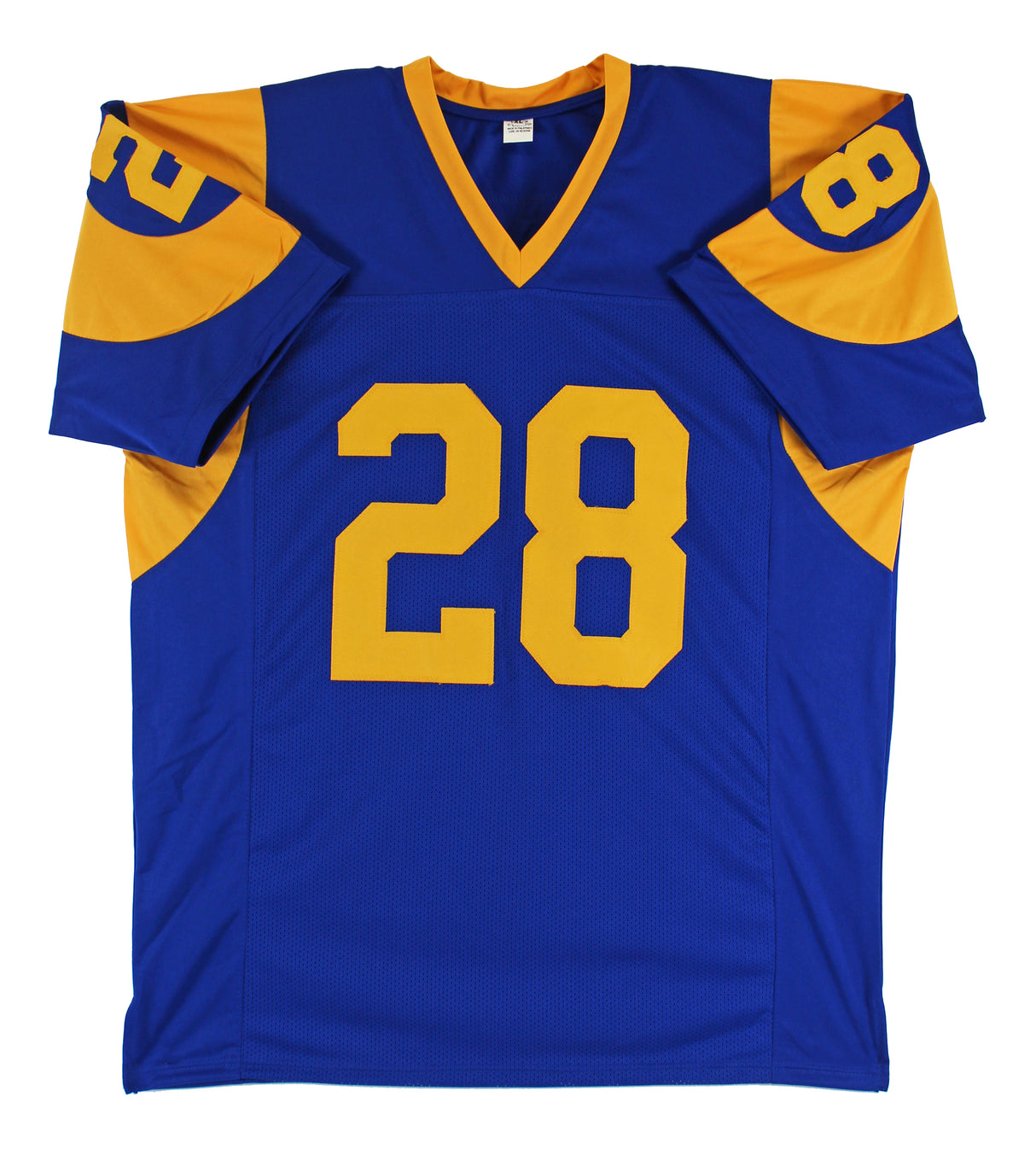 Rams Marshall Faulk Authentic Signed Blue Jersey Autographed BAS