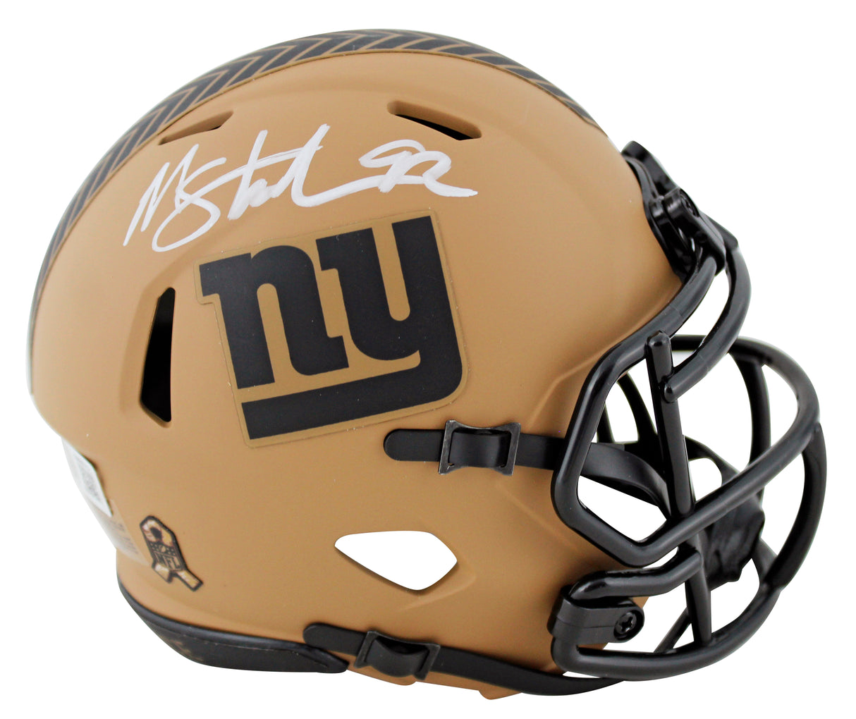 Giants Michael Strahan Signed STS II Speed Mini Helmet W/ Case BAS Witnessed