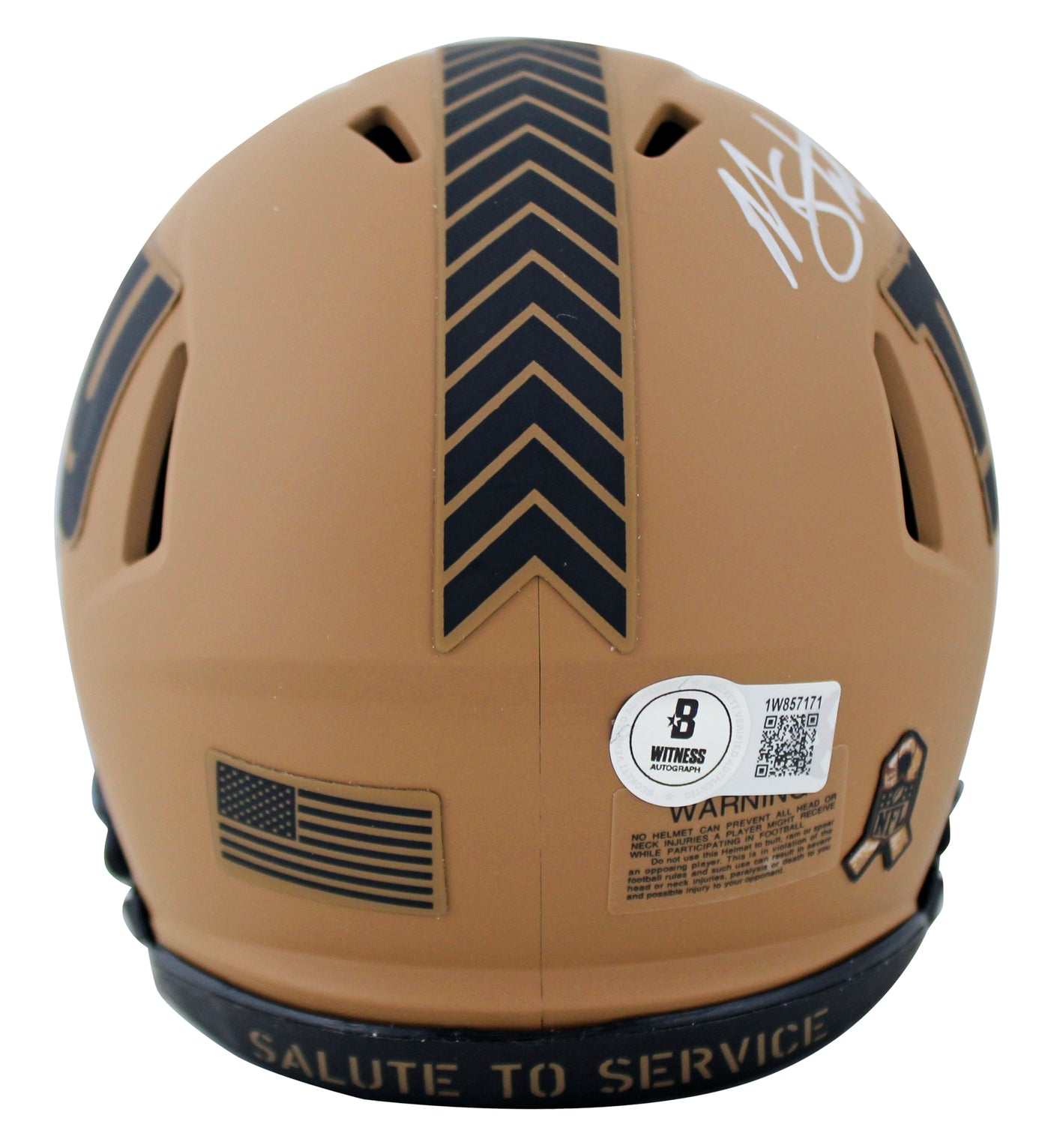 Giants Michael Strahan Signed STS II Speed Mini Helmet W/ Case BAS Witnessed