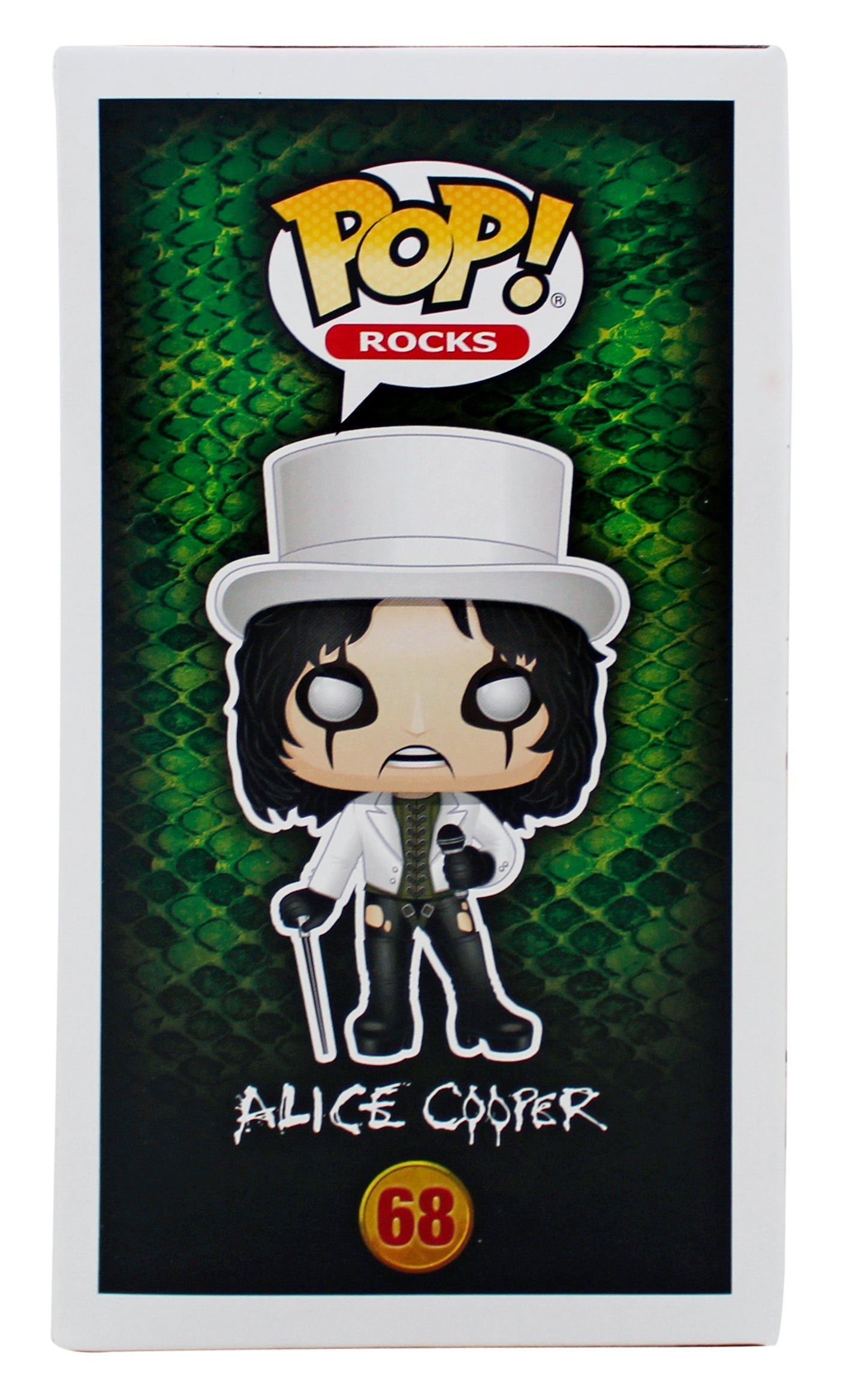 Alice Cooper Authentic Signed Funko Pop Vinyl Figure #68 w/ Red Sig BAS Witness