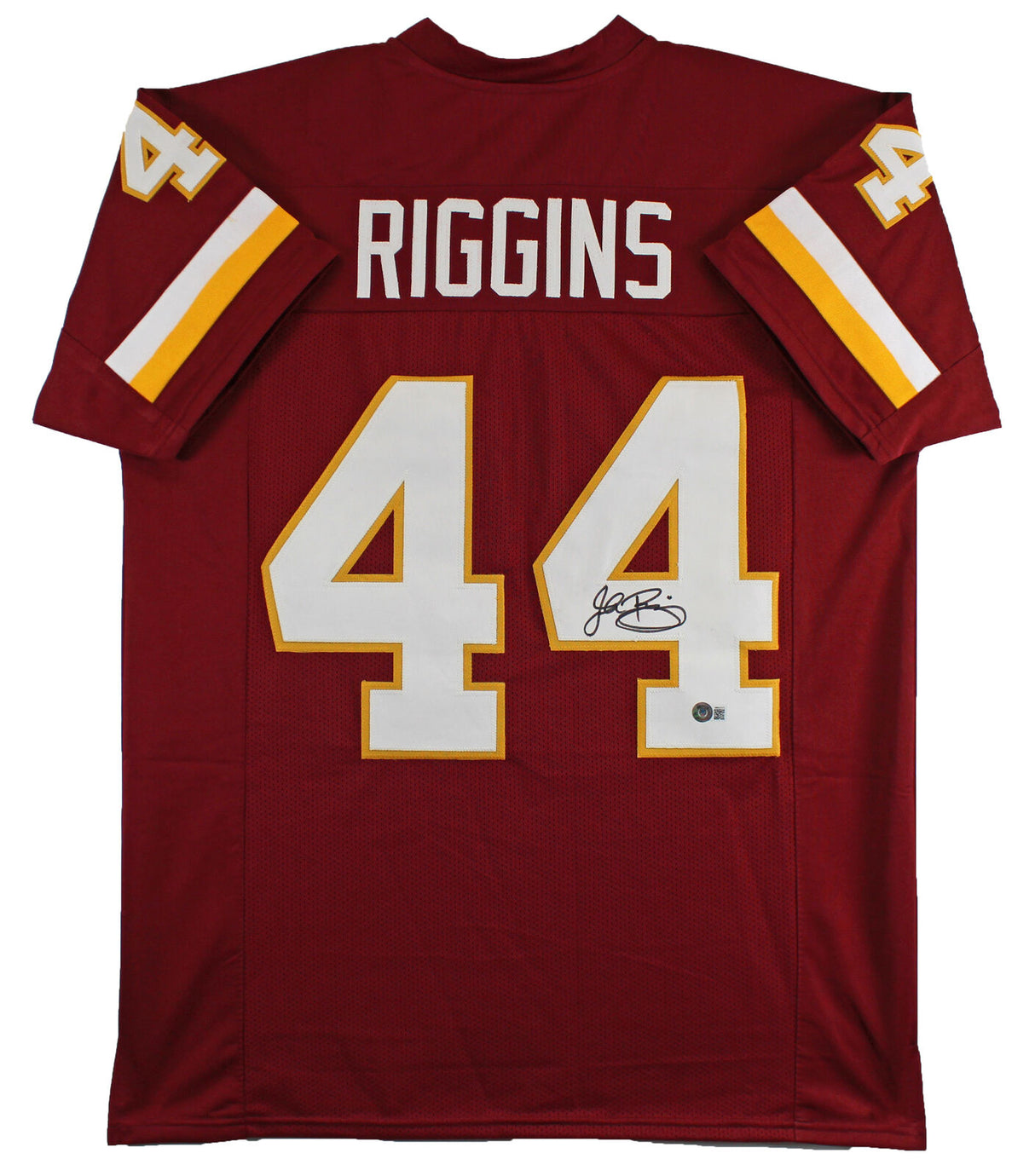 John Riggins Authentic Signed Maroon Pro Style Jersey Autographed BAS Witnessed