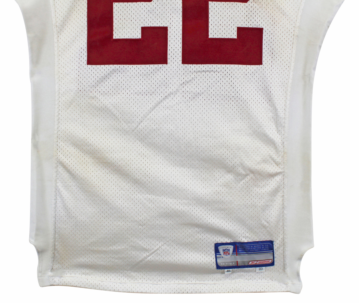 Cardinals Emmitt Smith Signed Game Worn 9/14/03 White Reebok Jersey Prova & BAS