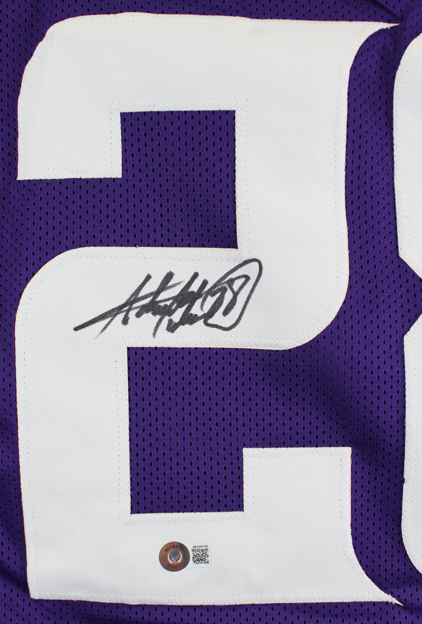Adrian Peterson Authentic Signed Purple Pro Style Jersey BAS Witnessed
