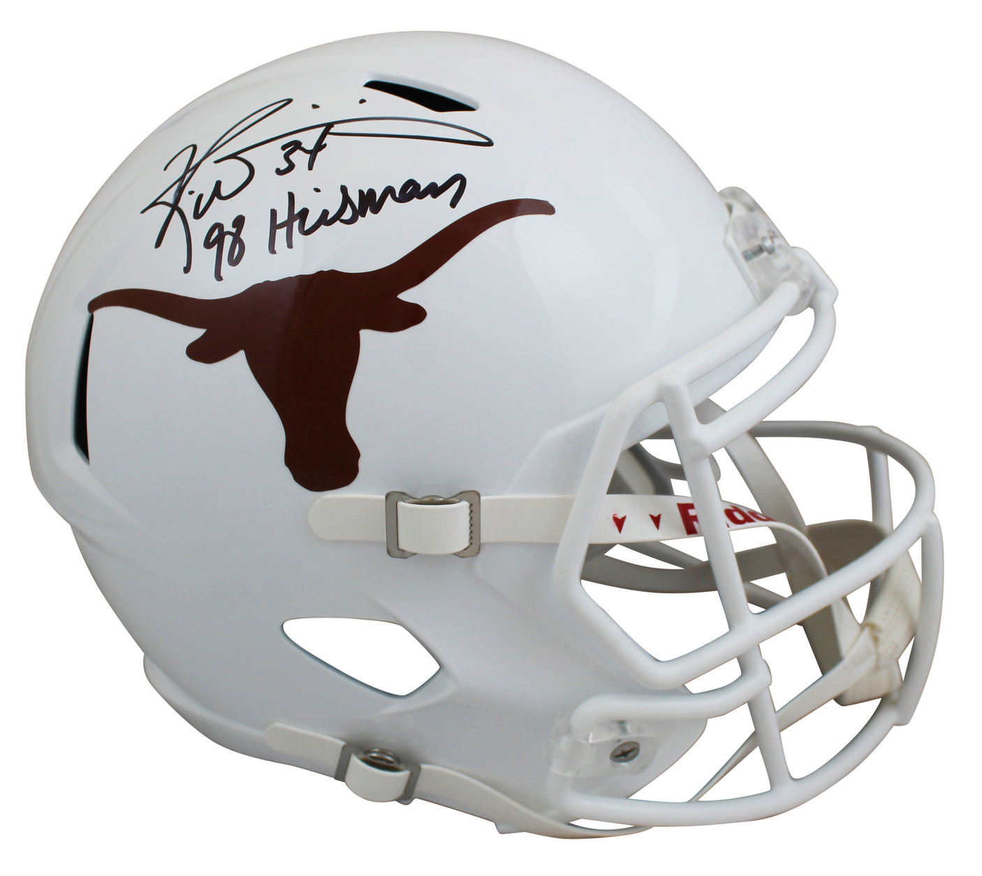 Texas Ricky Williams "98 Heisman" Signed Full Size Speed Rep Helmet BAS Witness